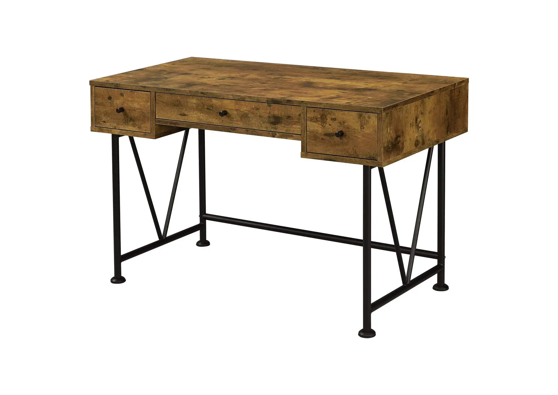 Analiese 47-inch 3-drawer Writing Desk Rustic Nutmeg