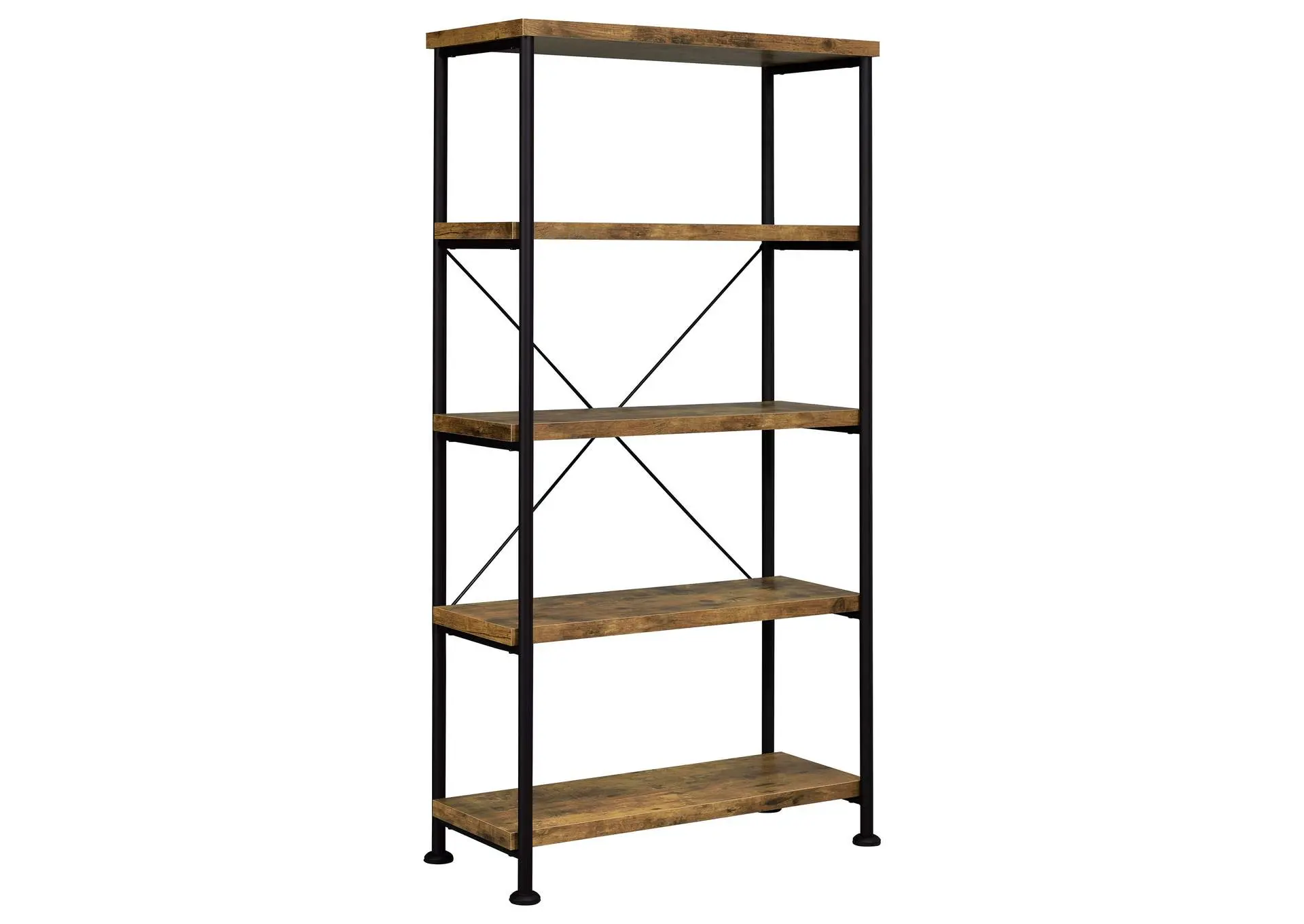 Analiese 63-inch 4-shelf Bookshelf Rustic Nutmeg