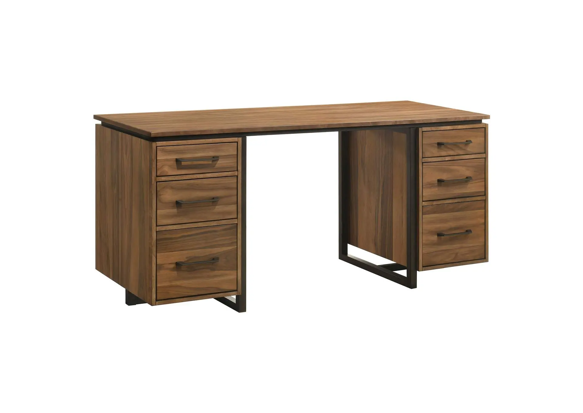 Berhalter 6-Drawer Double Pedestal File Computer Desk