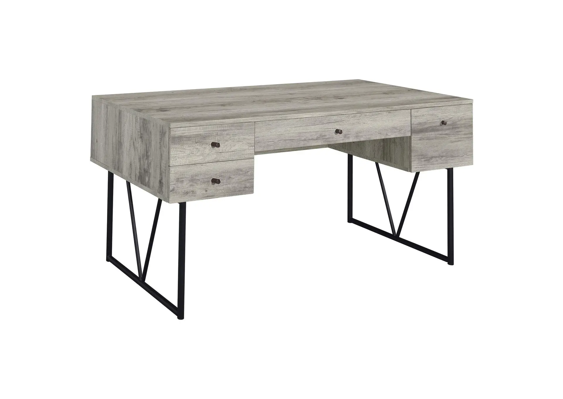Analiese 63-inch 4-drawer Writing Desk Grey Driftwood