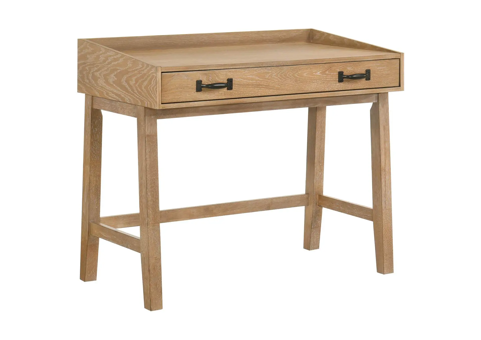 Fabian 38-inch Computer Desk with Keyboard Drawer Distressed Light Brown