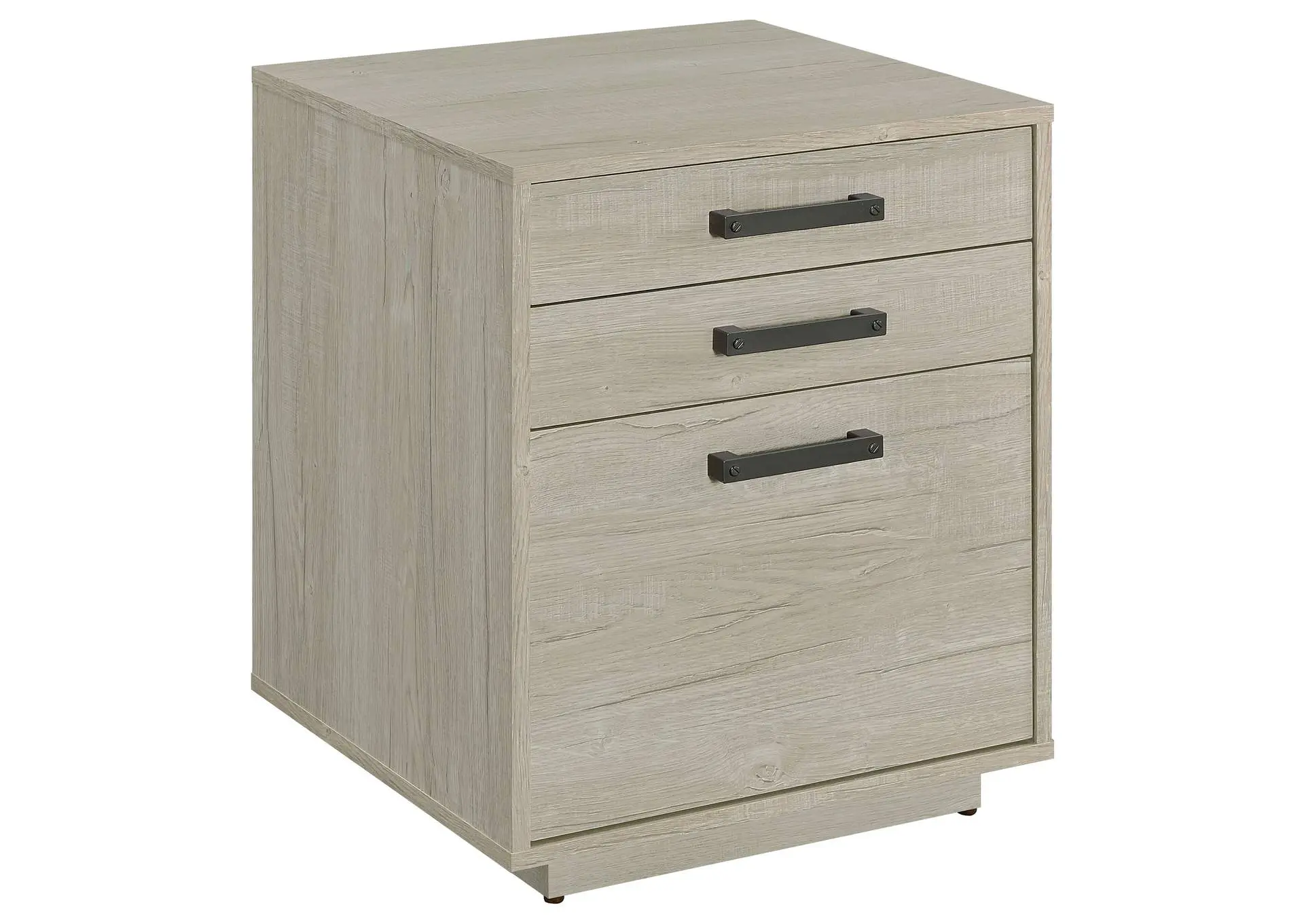 Loomis 3-drawer Home Office File Cabinet Whitewashed Grey