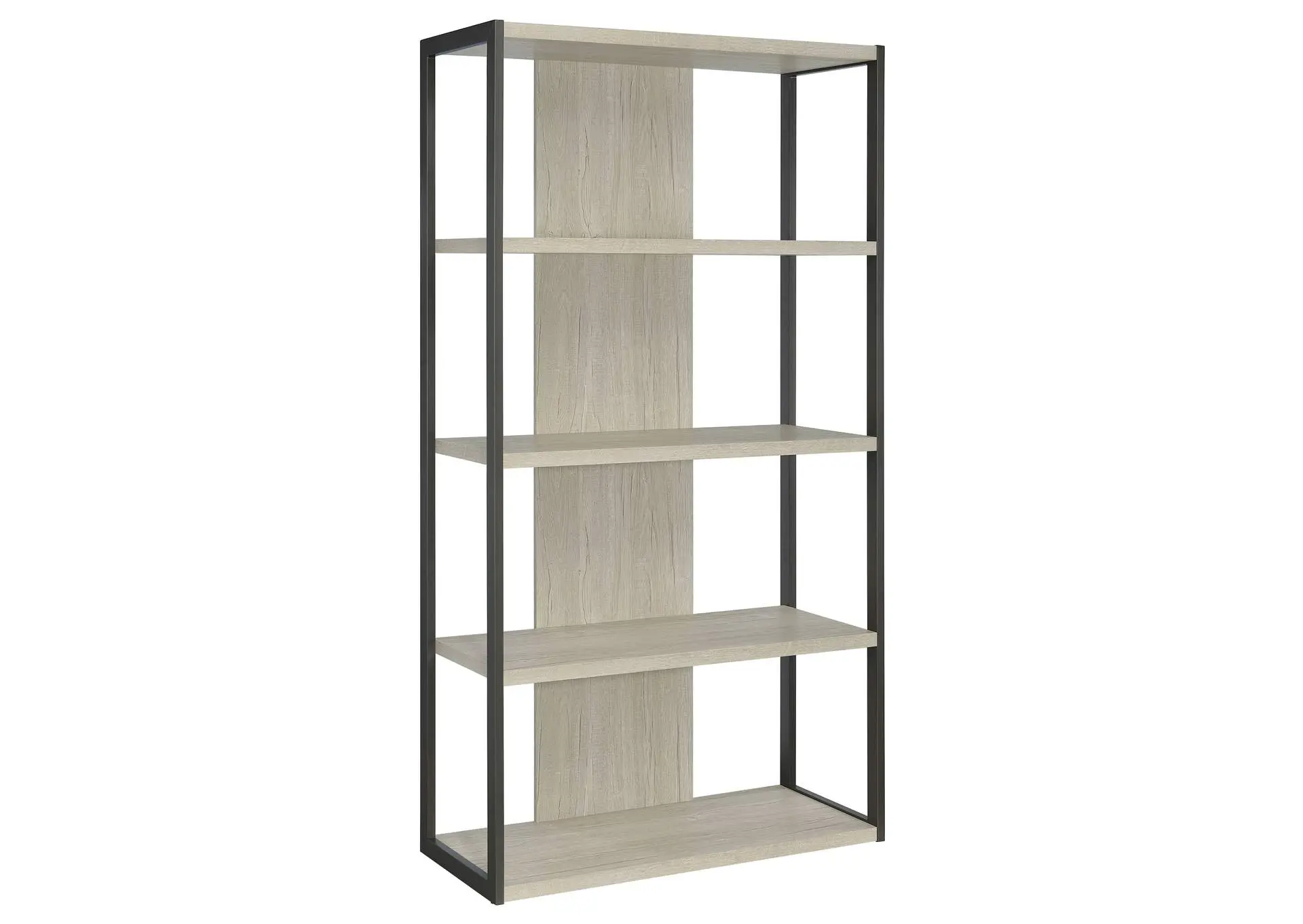 Loomis 72-inch 4-shelf Bookshelf Whitewashed Grey