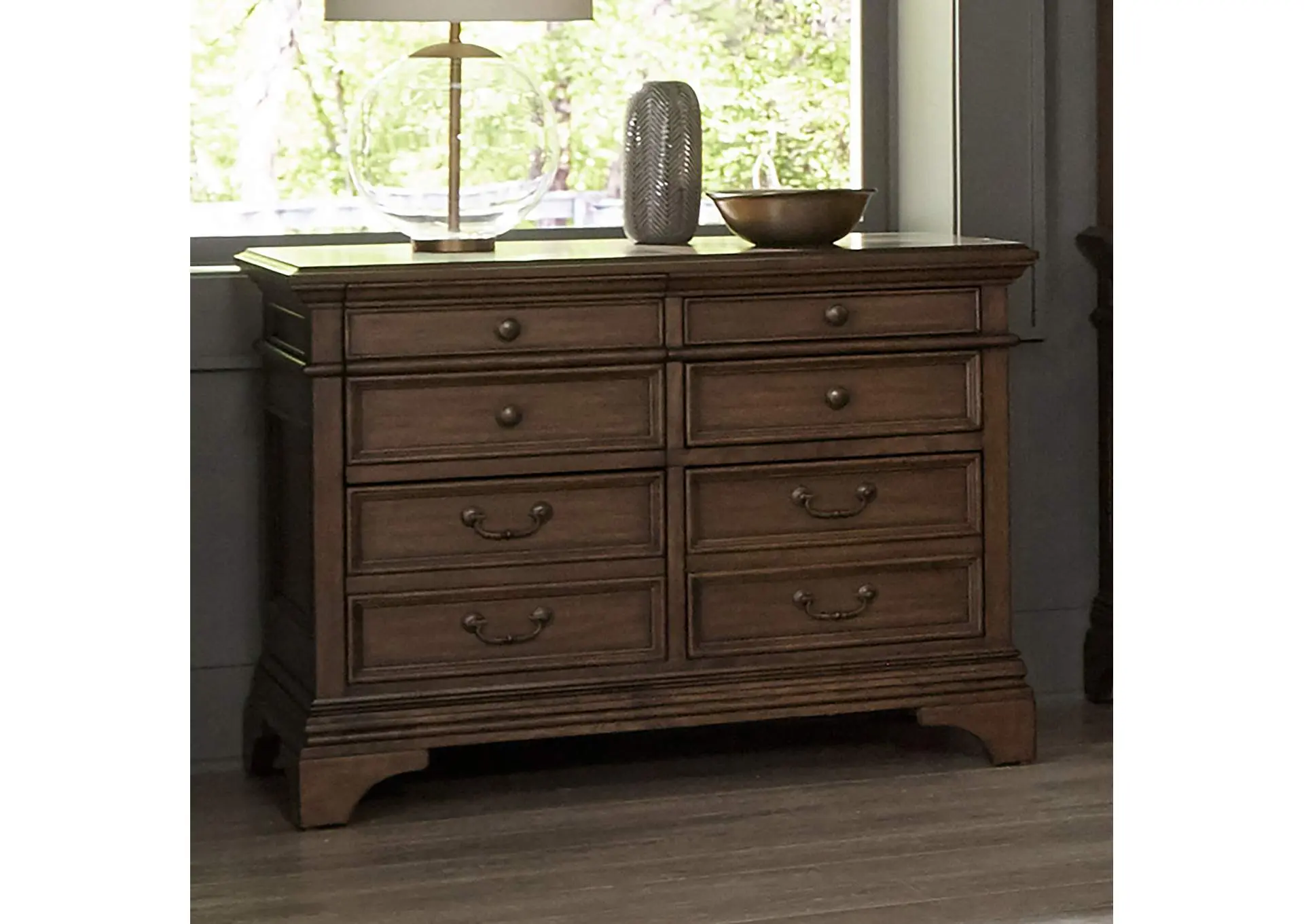 Hartshill 5-drawer Home Office File Cabinet Burnished Oak — view 2