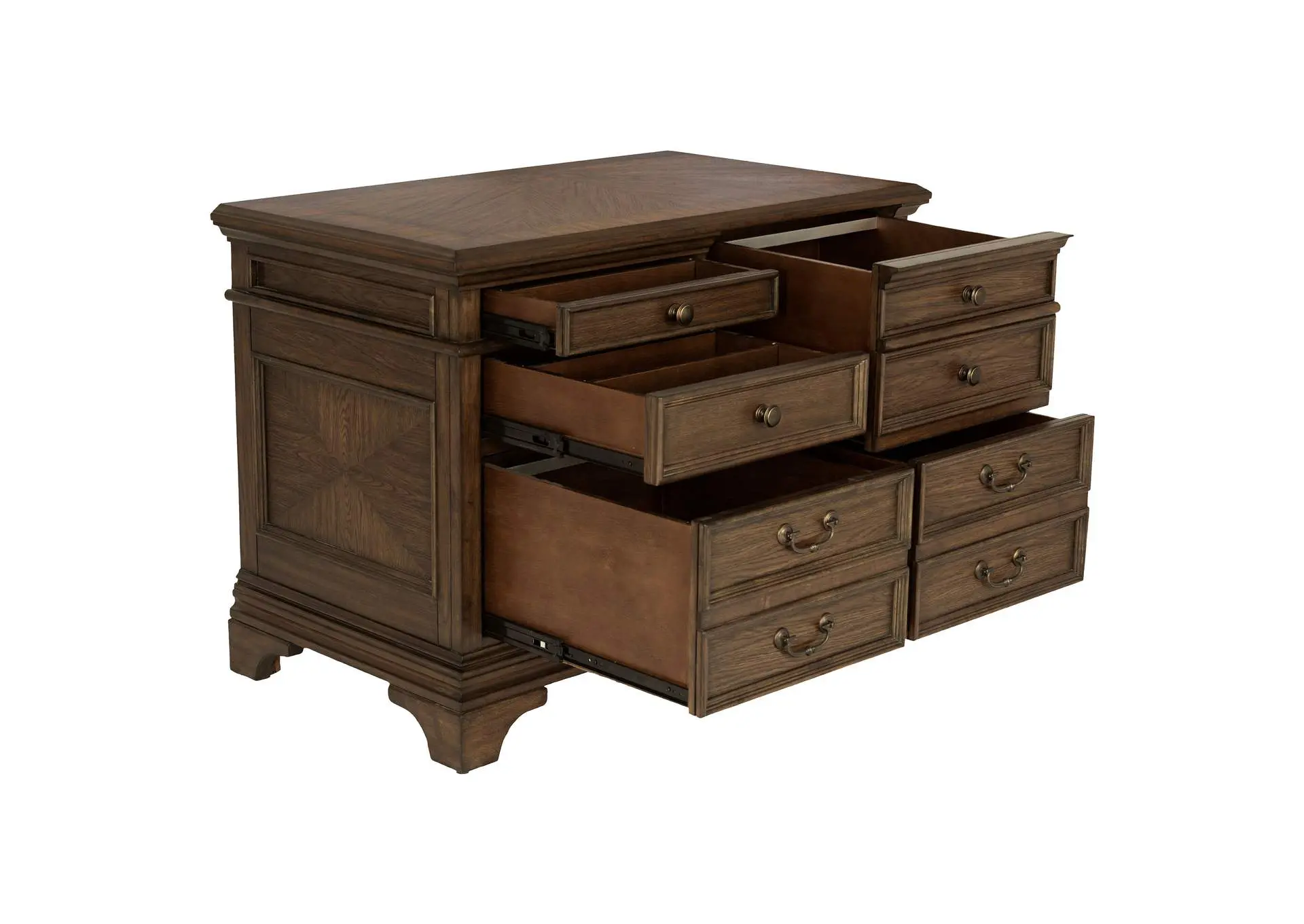 Hartshill 5-drawer Home Office File Cabinet Burnished Oak — view 3