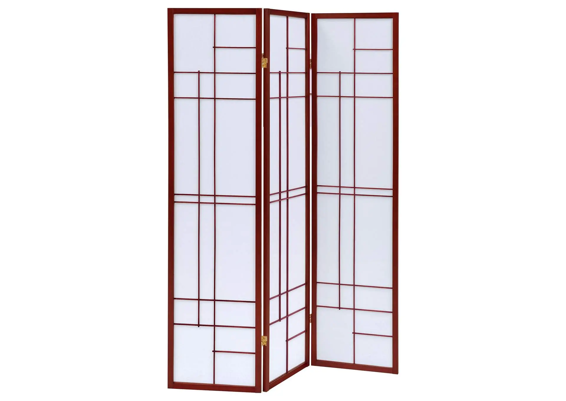 Katerina 3-Panel Room Divider Folding Shoji Screen Cherry