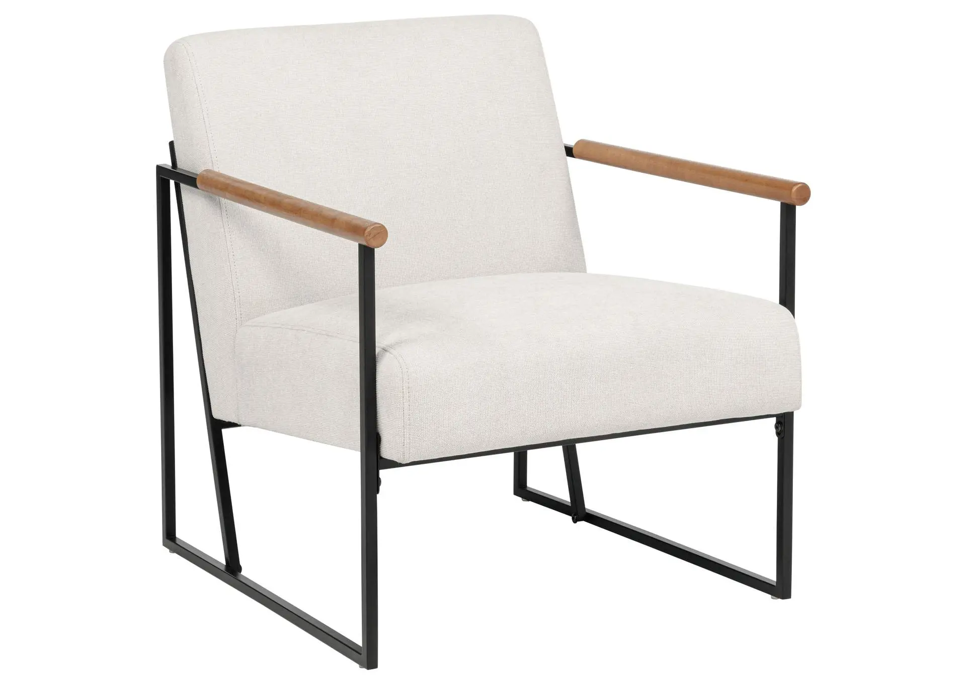 Monsen Fabric Upholstered Metal Frame Accent Chair Ivory