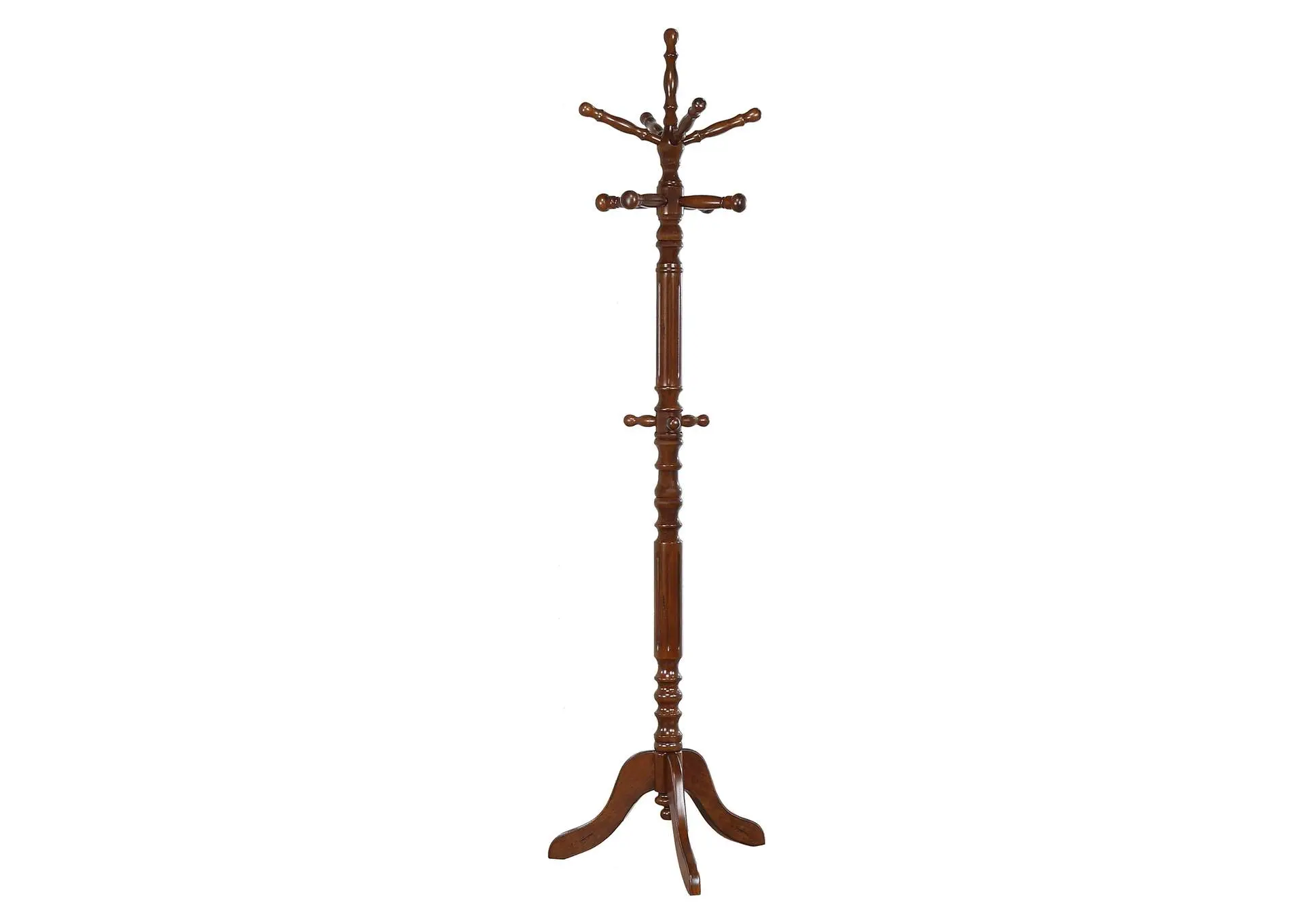 Achelle 11 Hook Freestanding Coat Rack Hat Hanger Tobacco