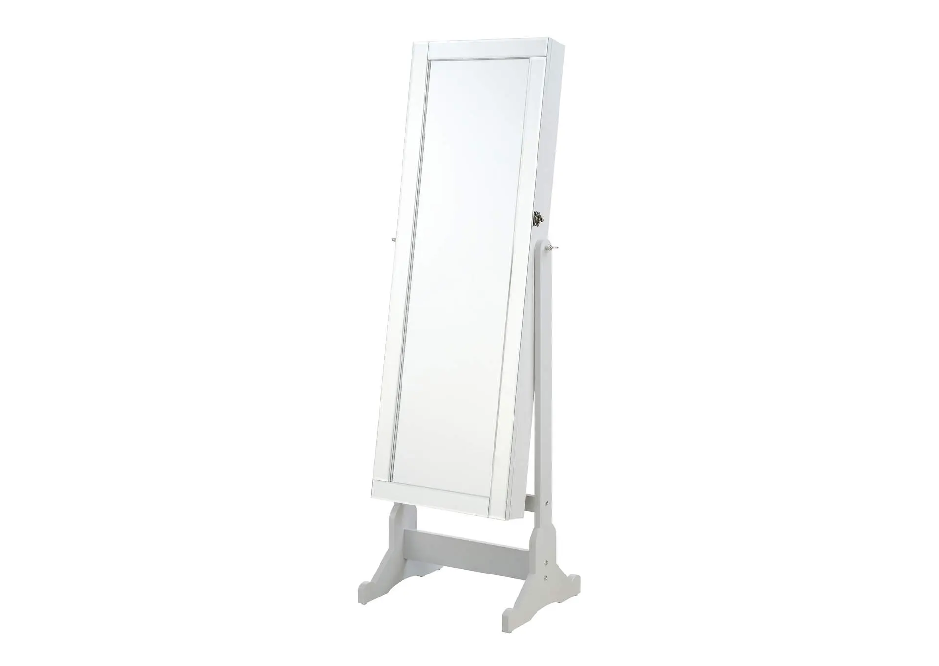Yvonne Cheval Mirror with Jewelry Storage Dove Grey