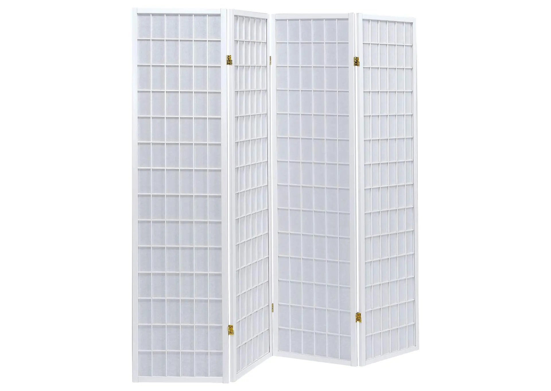 Roberto 4-Panel Room Divider Folding Shoji Screen White
