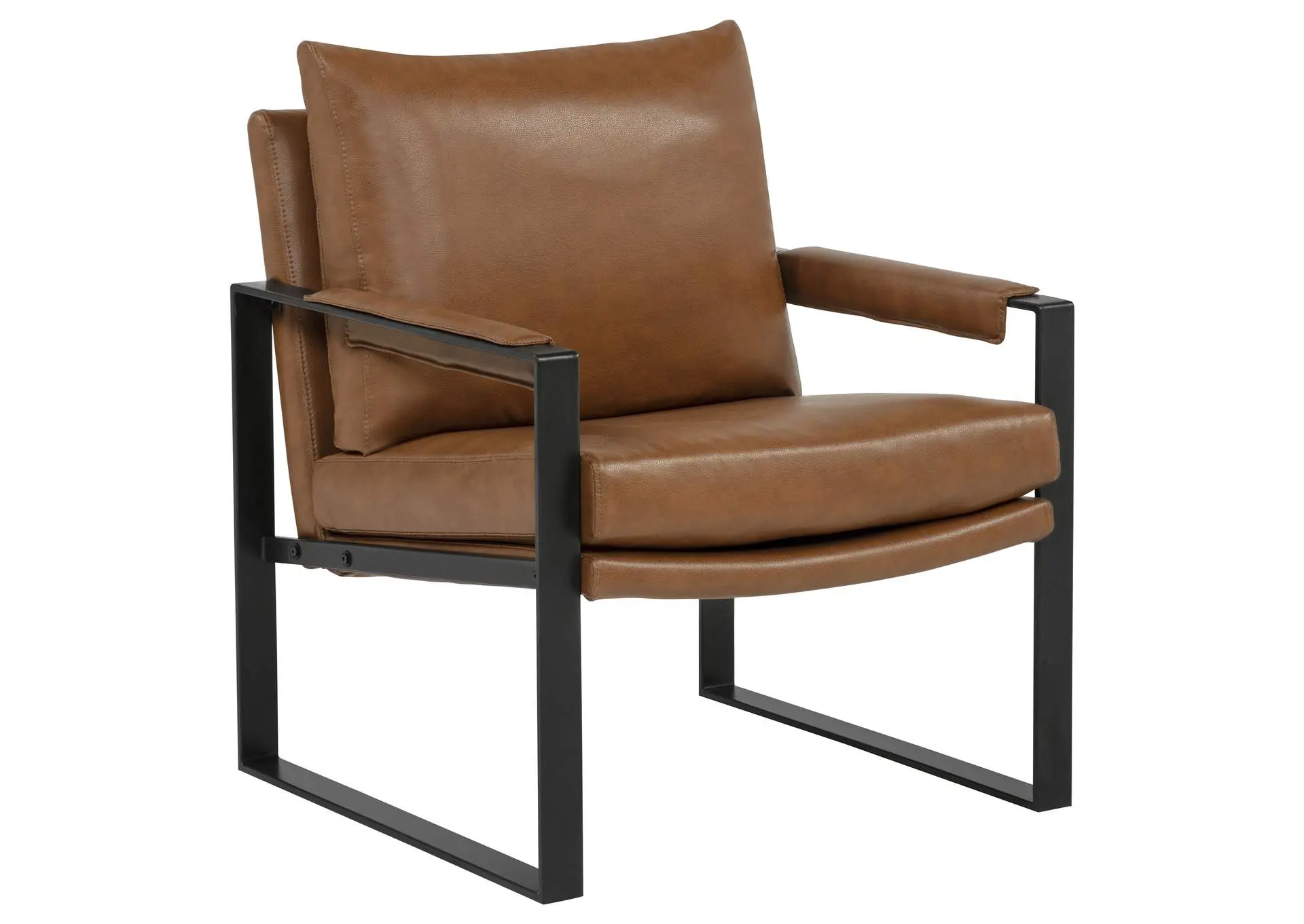 Rosalind Upholstered Track Arm Accent Chair Brown