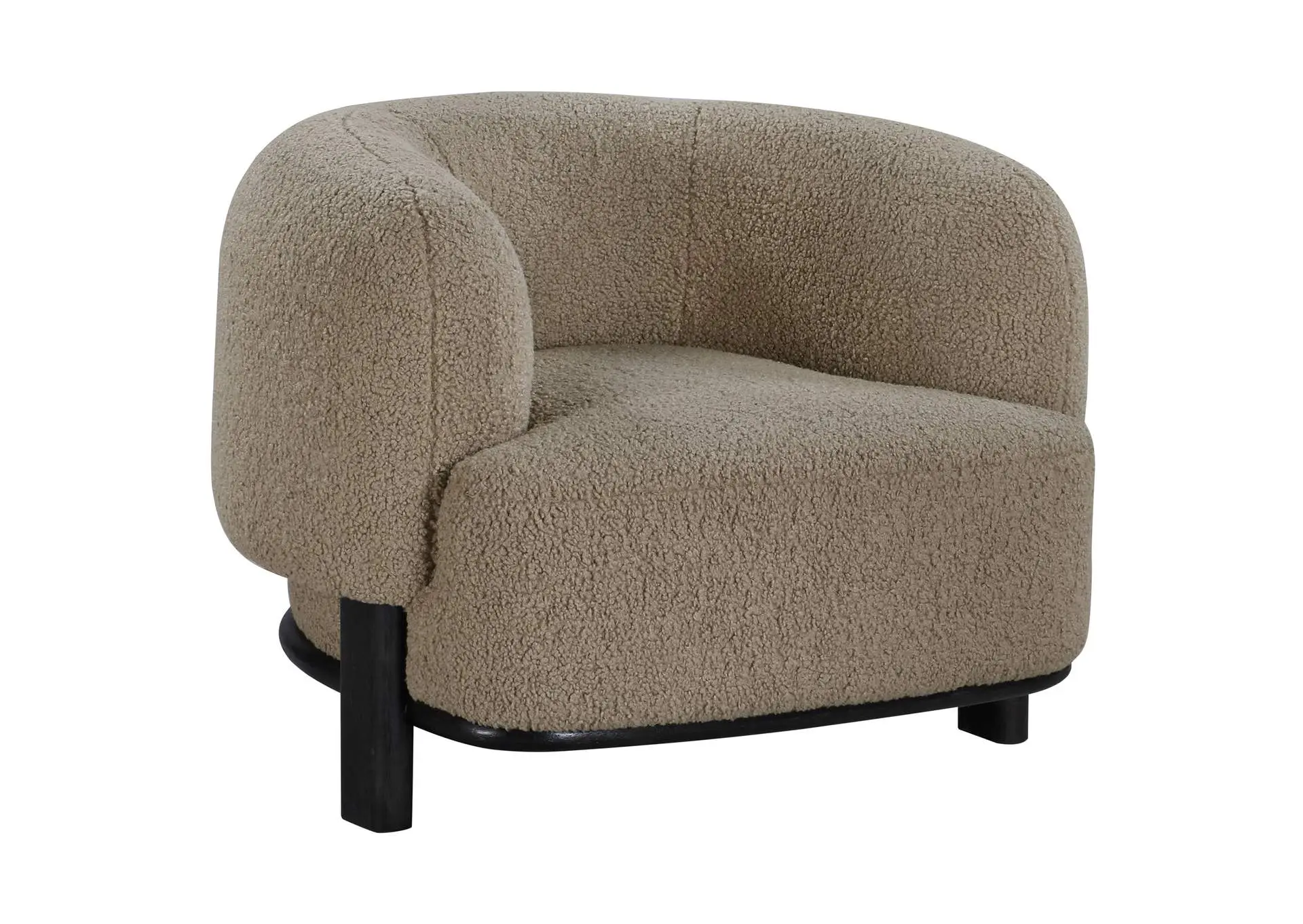 Lawler Upholstered Barrel Back Accent Chair Brown and Black
