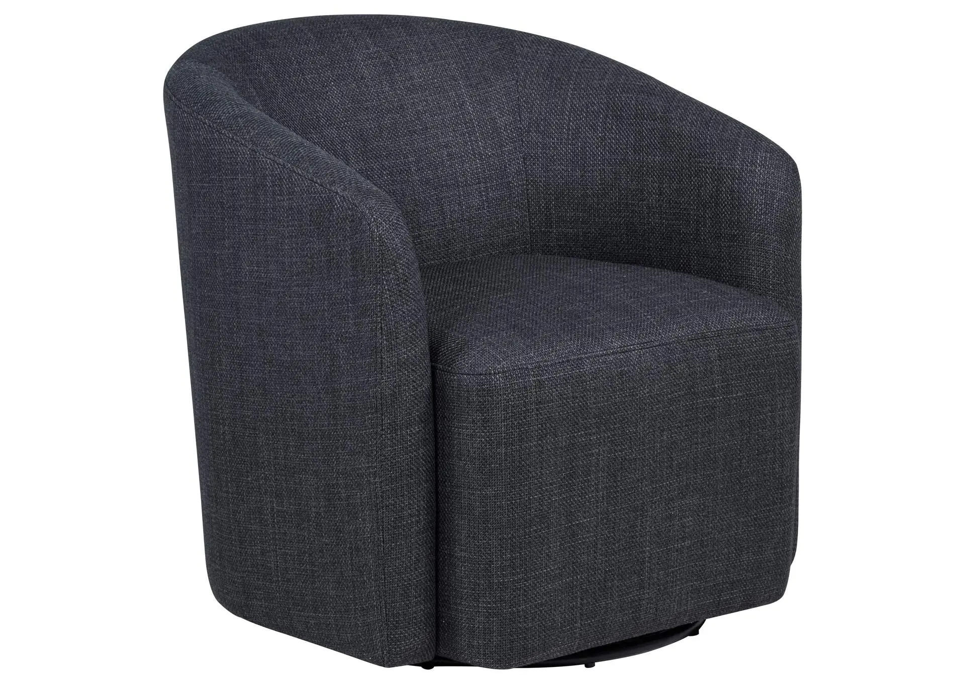 Mossbrook Fabric Upholstered Swivel Accent Chair Anthracite