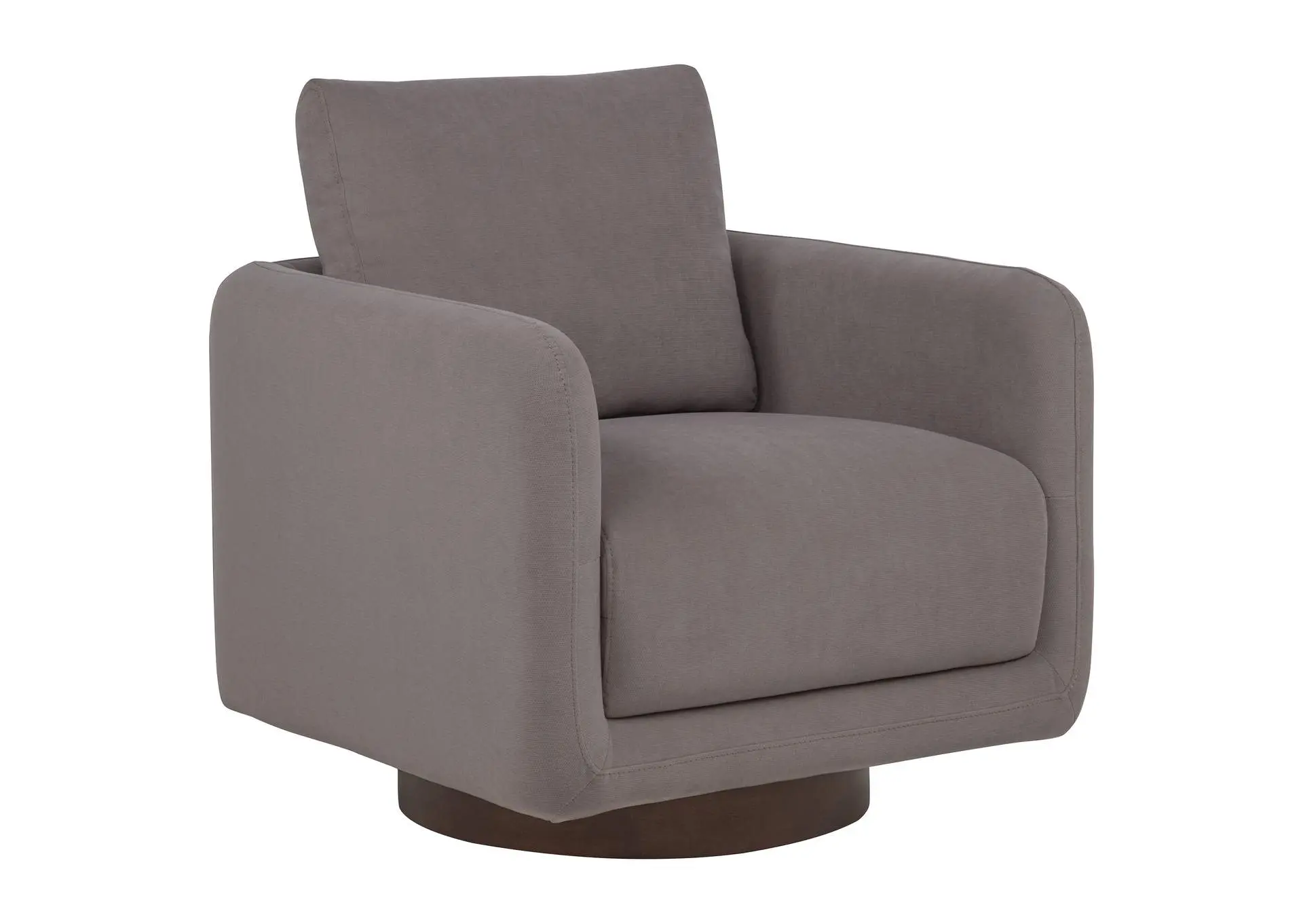 Iris Fabric Upholstered Swivel Accent Chair Stone