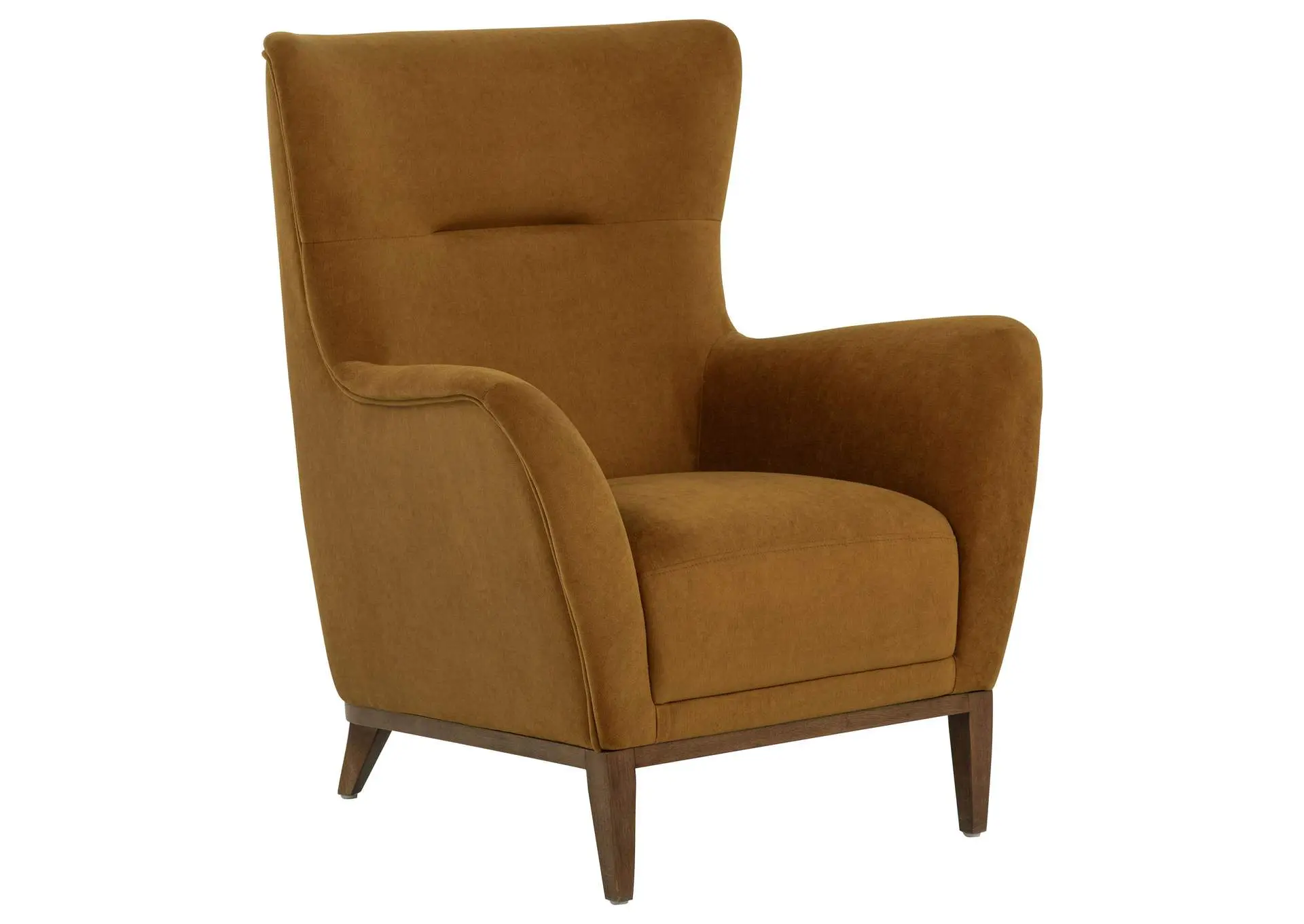 Catala Upholstered High Back Accent Chair Rust and Coffee