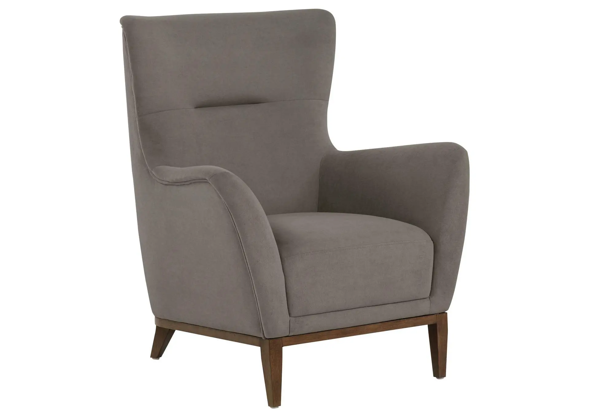 Catala Upholstered High Back Accent Chair Stone and Coffee