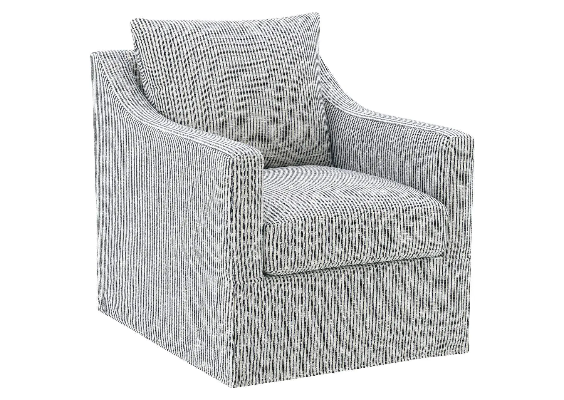 Winter Upholstered Sloped Arm Accent Swivel Chair Grey