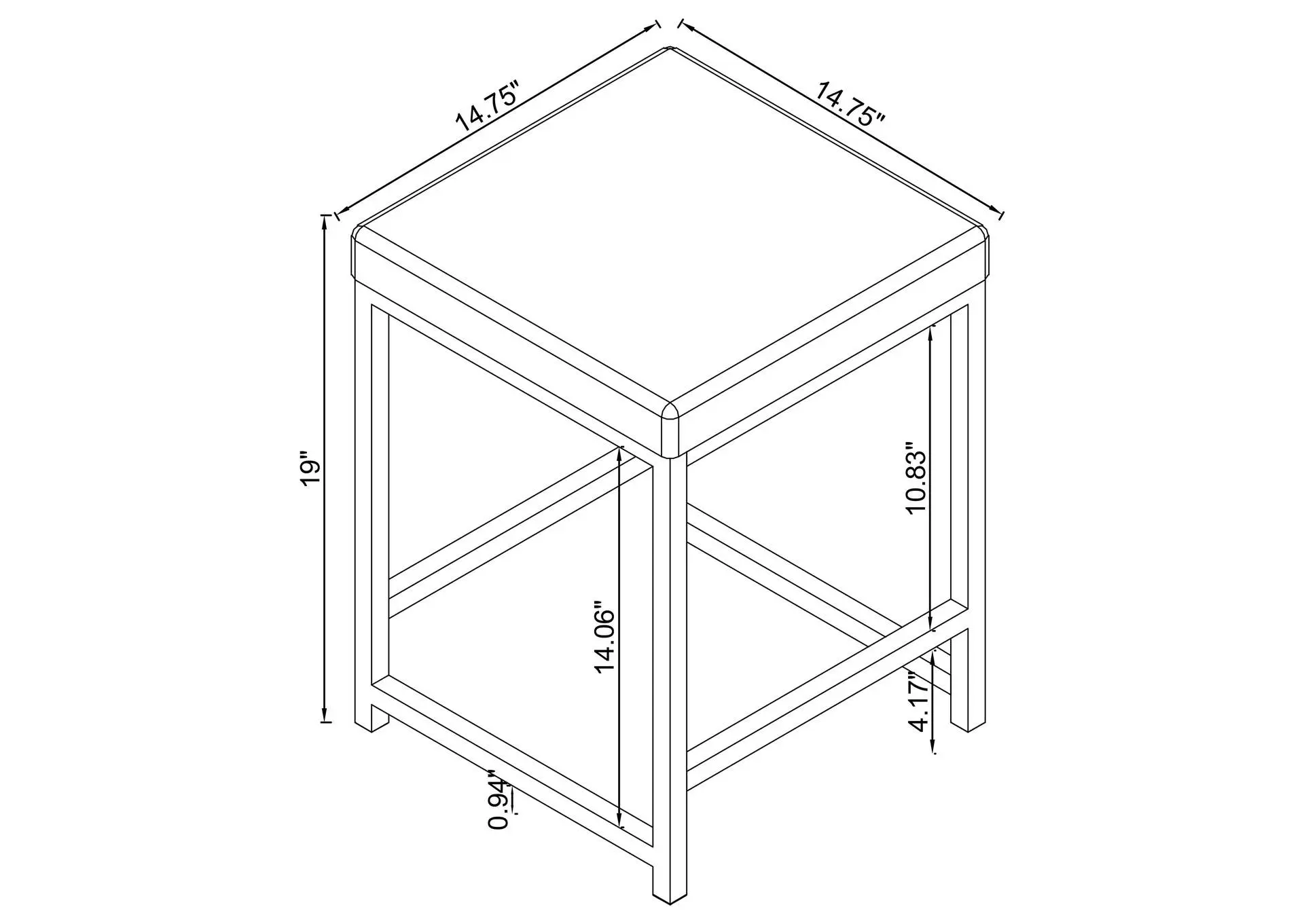 Umbridge Upholstered Square Padded Cushion Vanity Stool — view 3