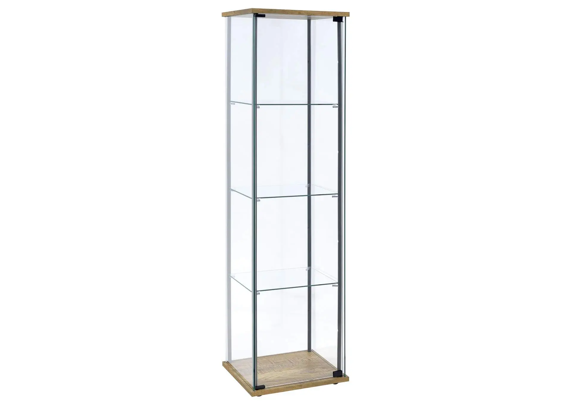 Bellatrix 3-shelf Clear Glass Curio Cabinet Mango