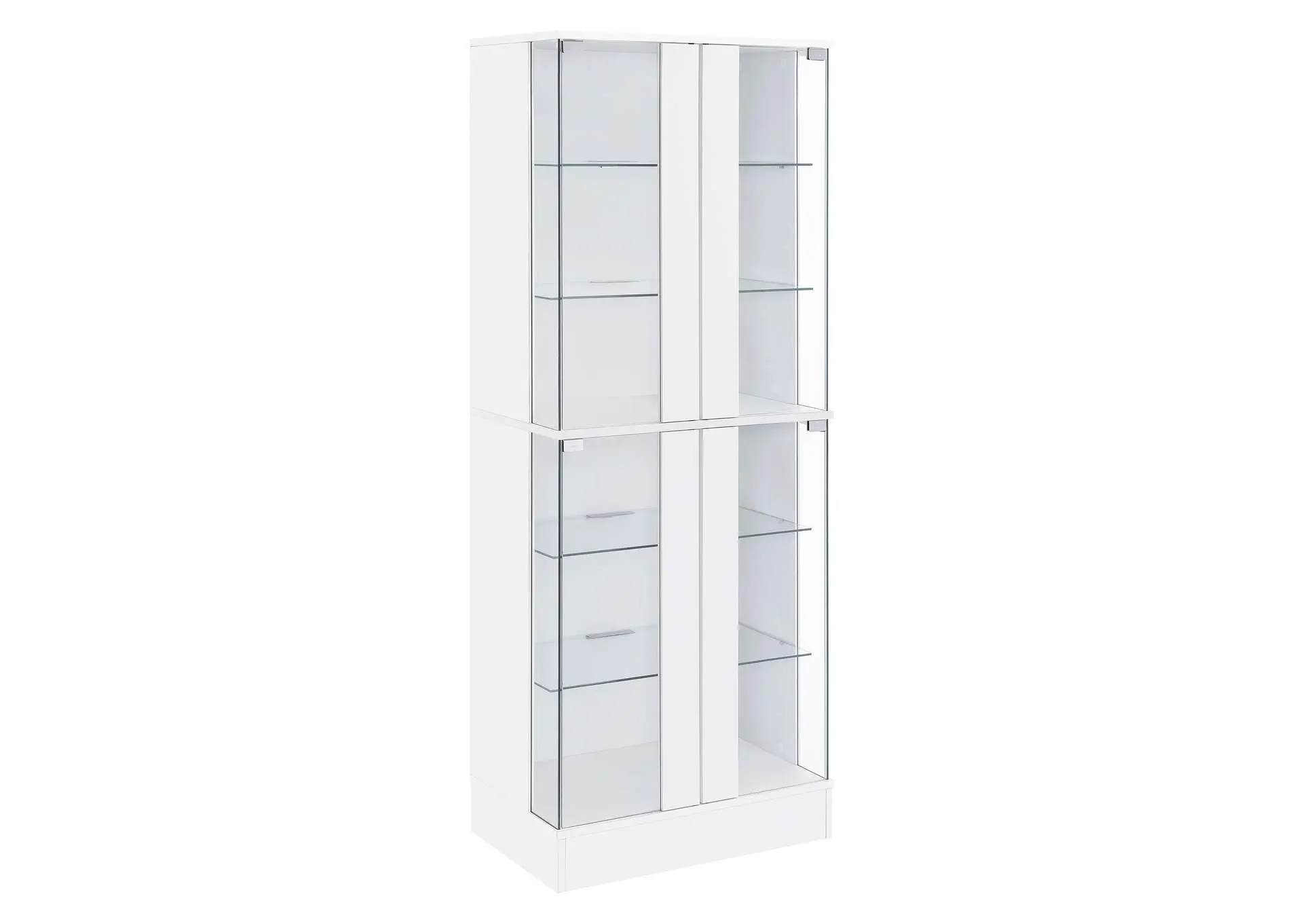 Cabra 4-door LED Curio Display Cabinet White High Gloss