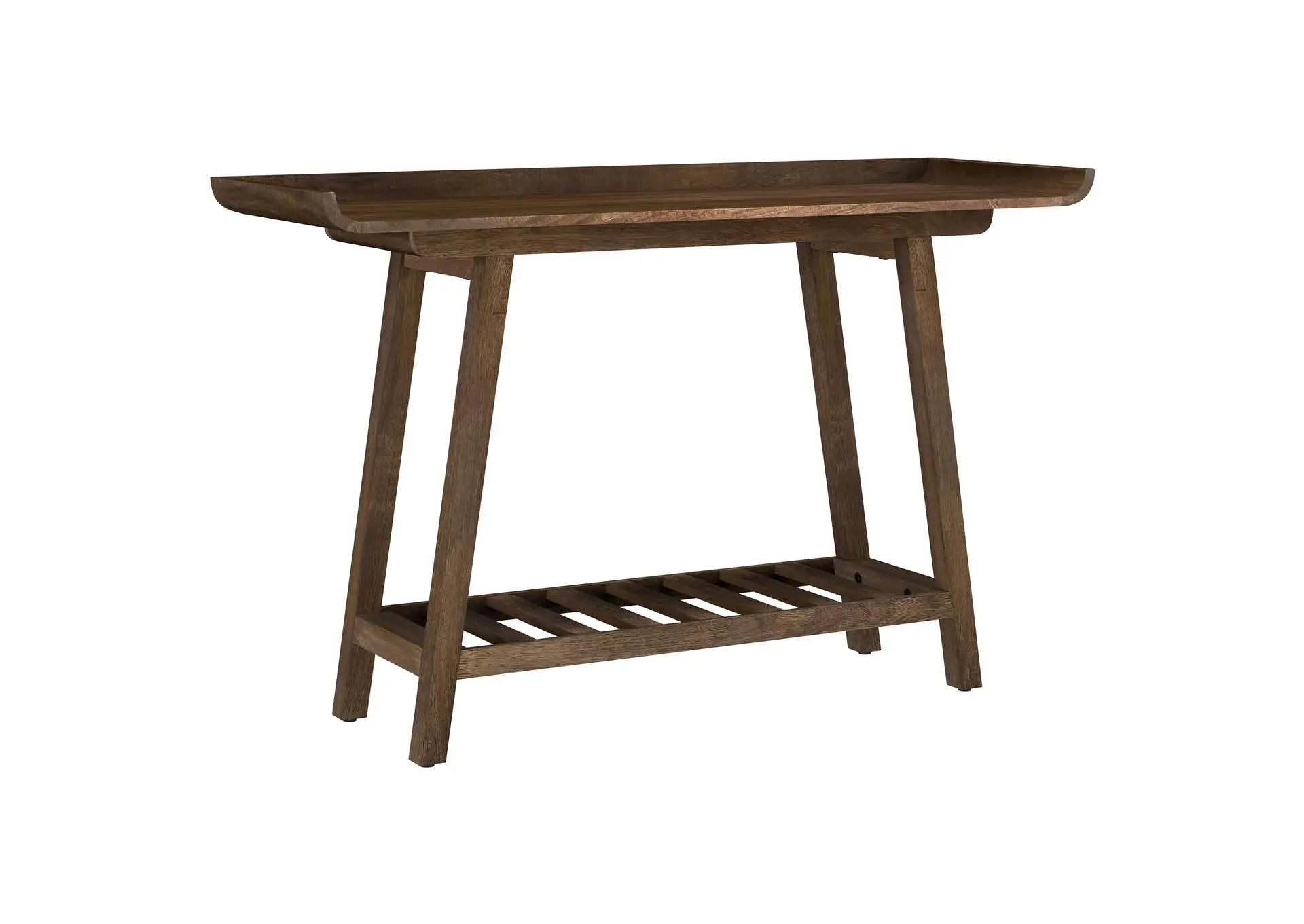 Ornelas 46-inch Console Table with Slatted Shelf Mango Brown