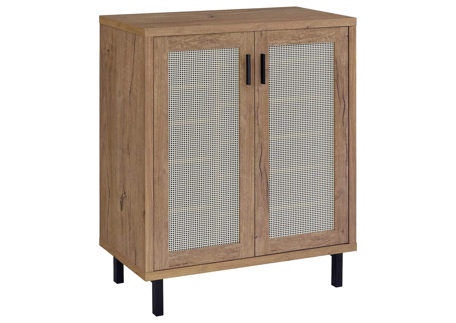 Teller 2-door Shoe Storage Cabinet Natural Oak