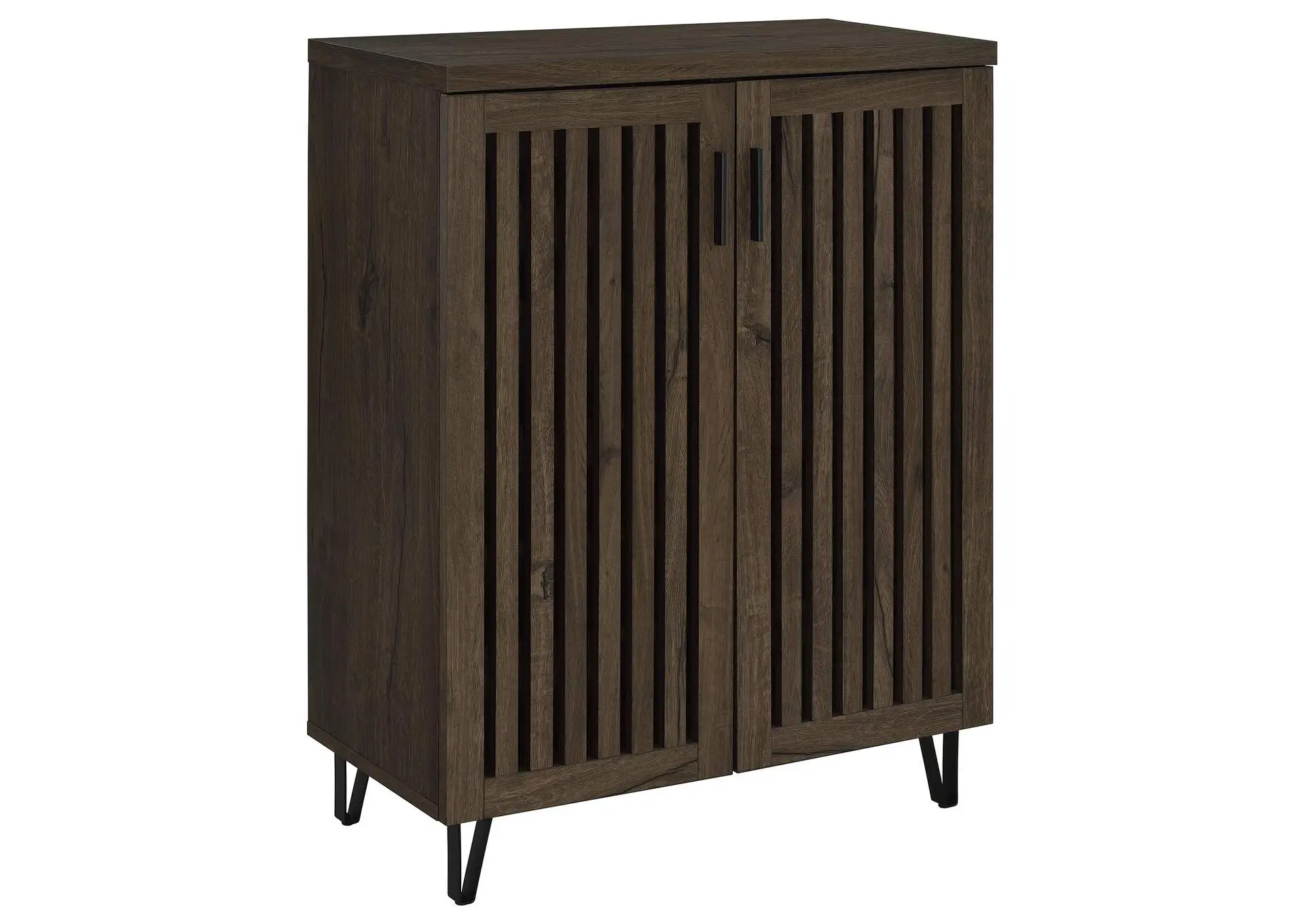 Brixton 2-door Entryway Shoe Storage Cabinets Smoked Oak