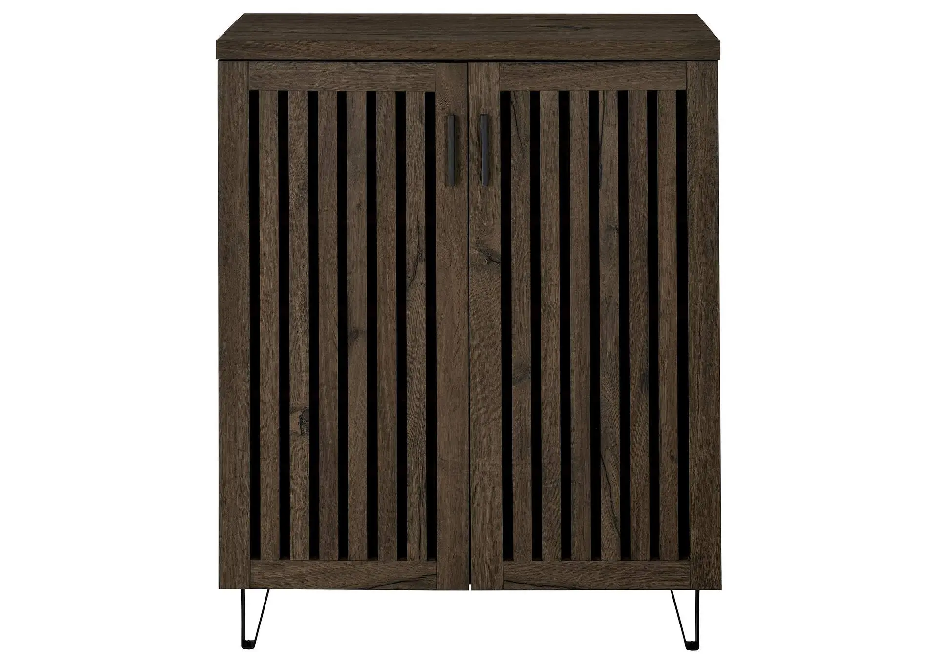 Brixton 2-door Entryway Shoe Storage Cabinets Smoked Oak — view 4