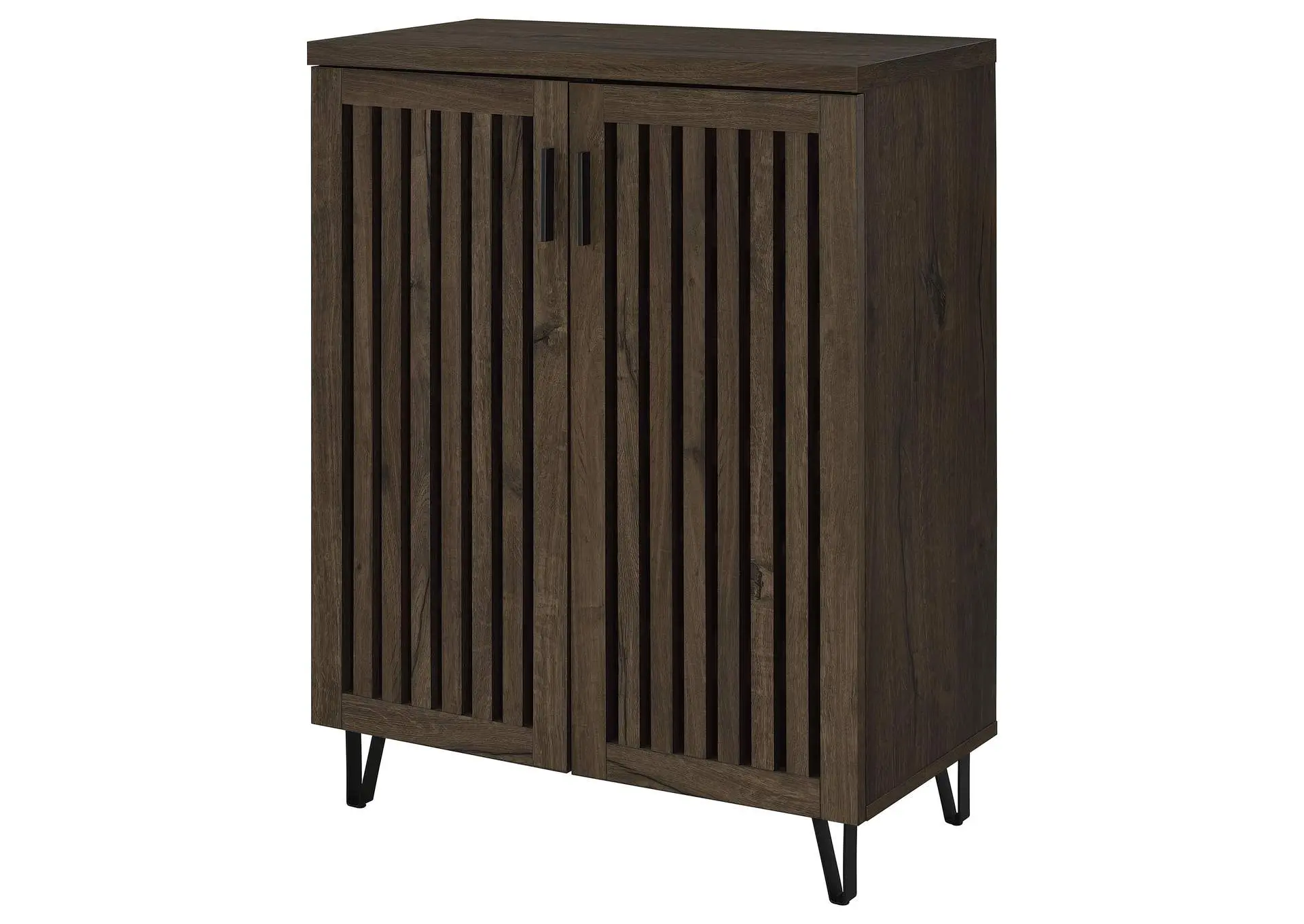 Brixton 2-door Entryway Shoe Storage Cabinets Smoked Oak — view 5