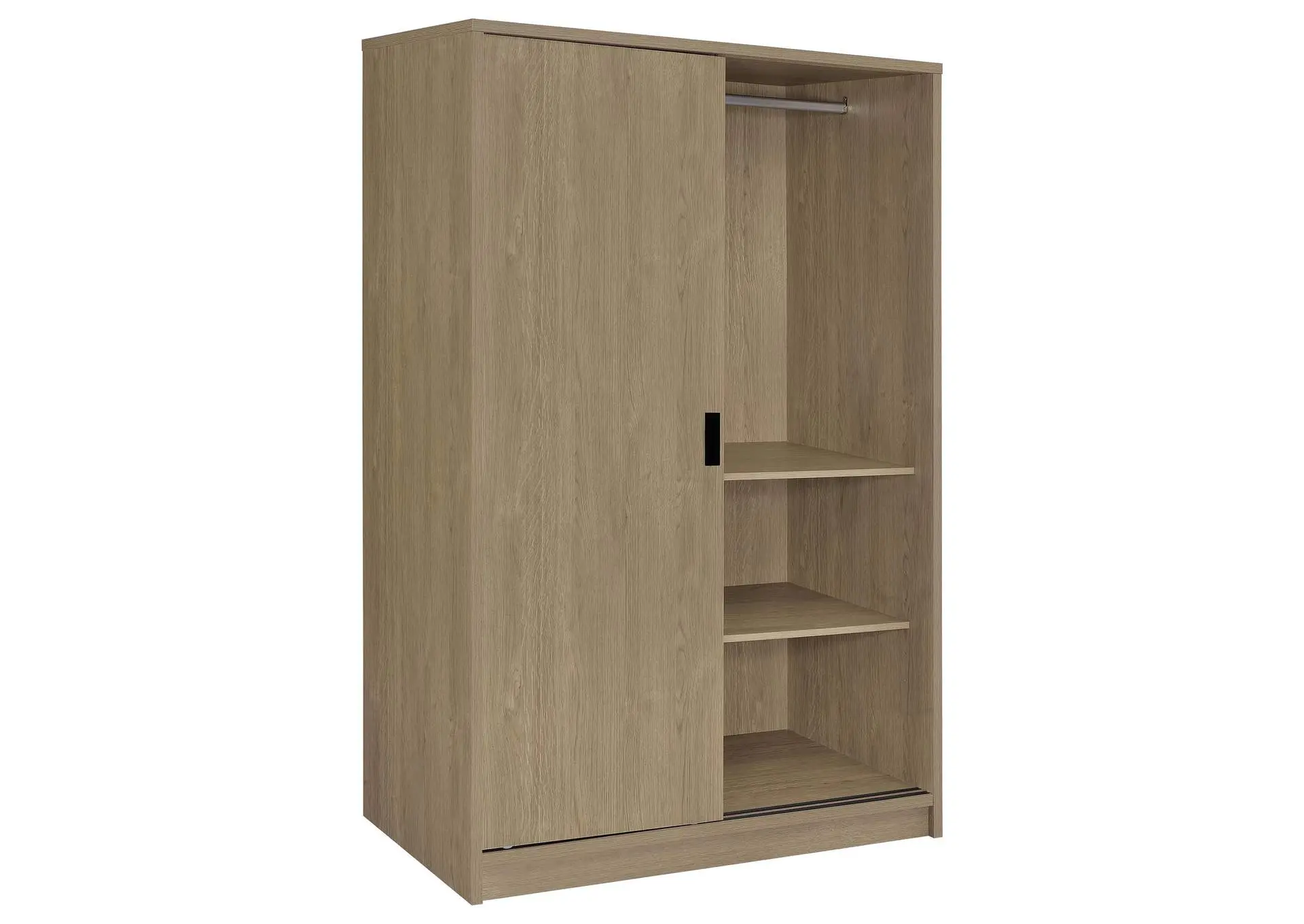 Noble 2-door Bedroom Wardrobe Storage Cabinet Armoire Latte — view 2