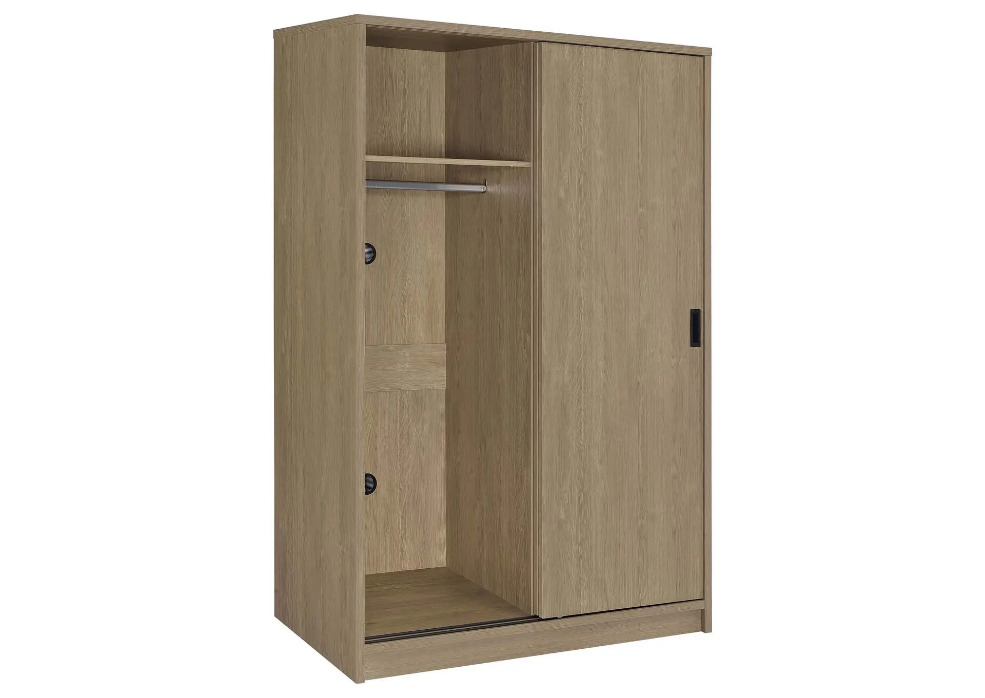 Noble 2-door Bedroom Wardrobe Storage Cabinet Armoire Latte — view 3