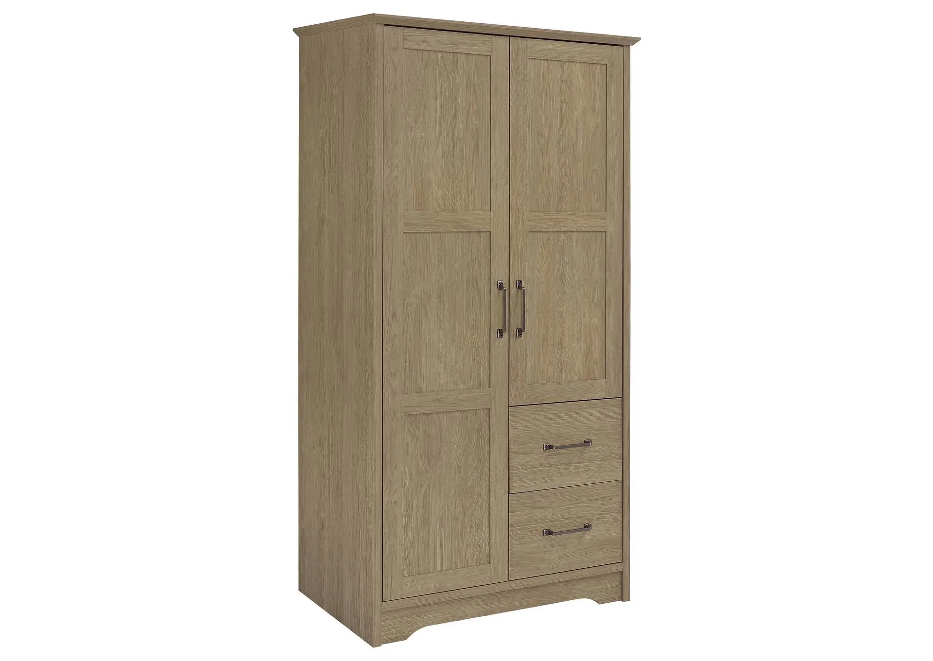 Cassara 2-door Bedroom Wardrobe Storage Cabinet Armoire Latte