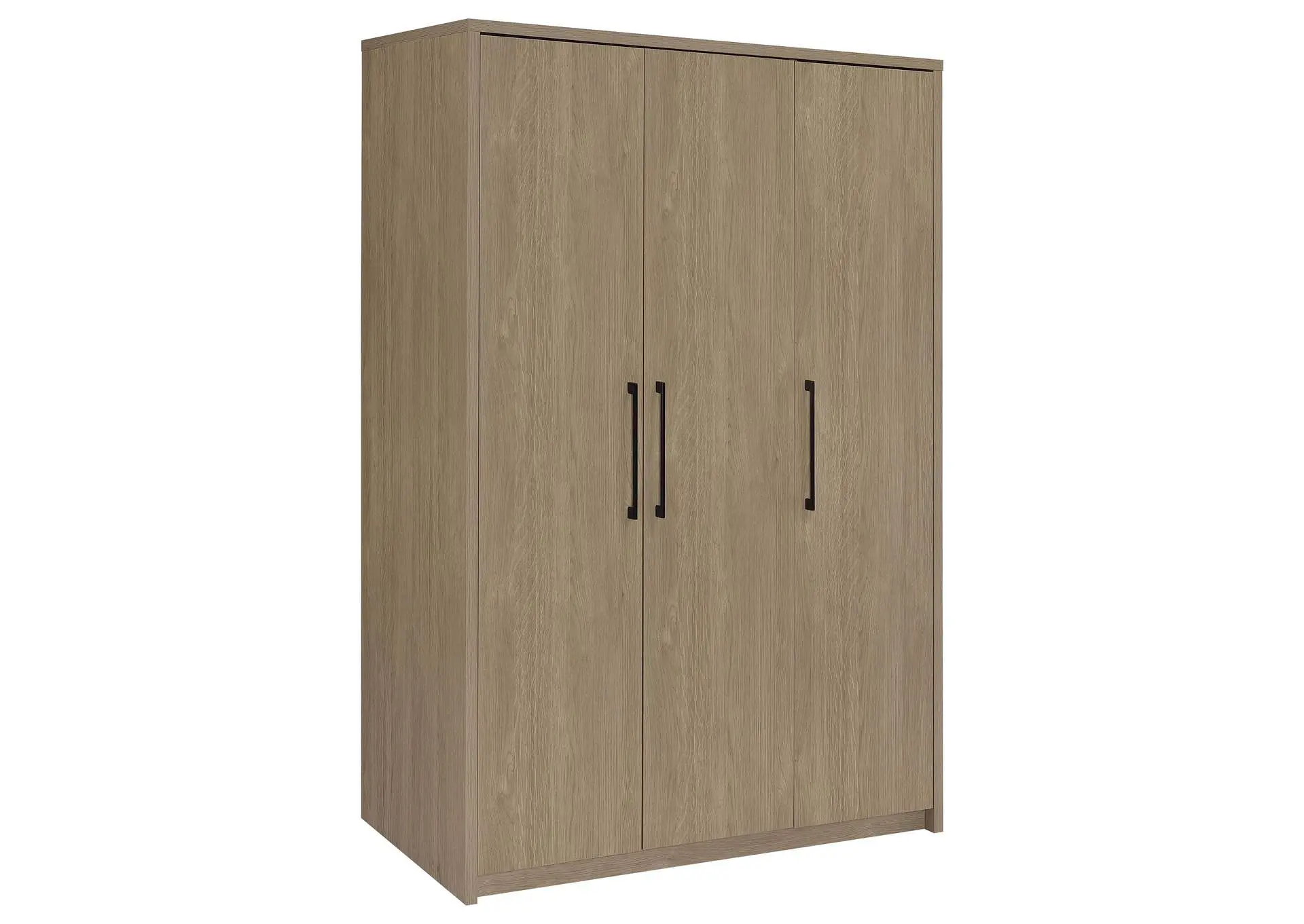 Cerda 3-door Bedroom Wardrobe Storage Cabinet Armoire Latte