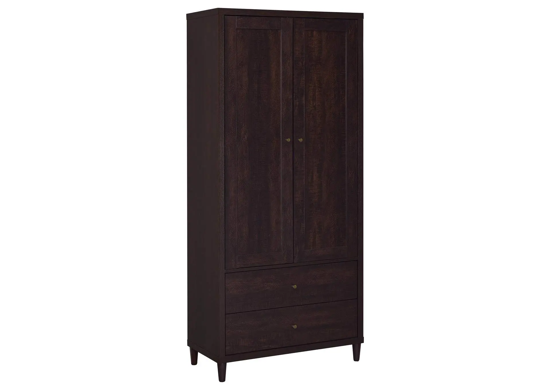 Wadeline 2-door Tall Accent Storage Cabinet Rustic Tobacco