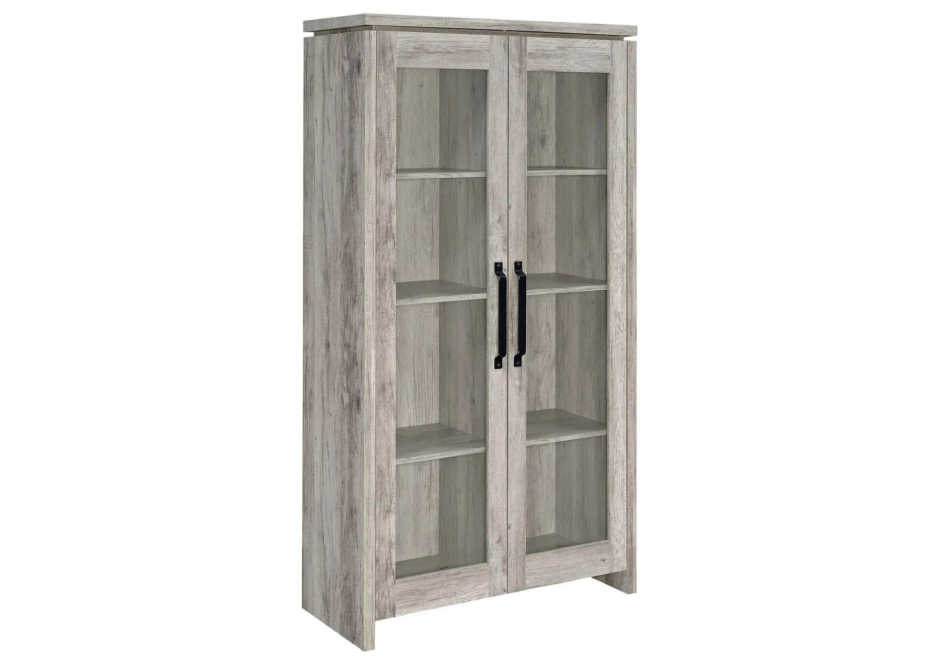 Alejo 2-door Engineered Wood Tall Cabinet Grey Driftwood