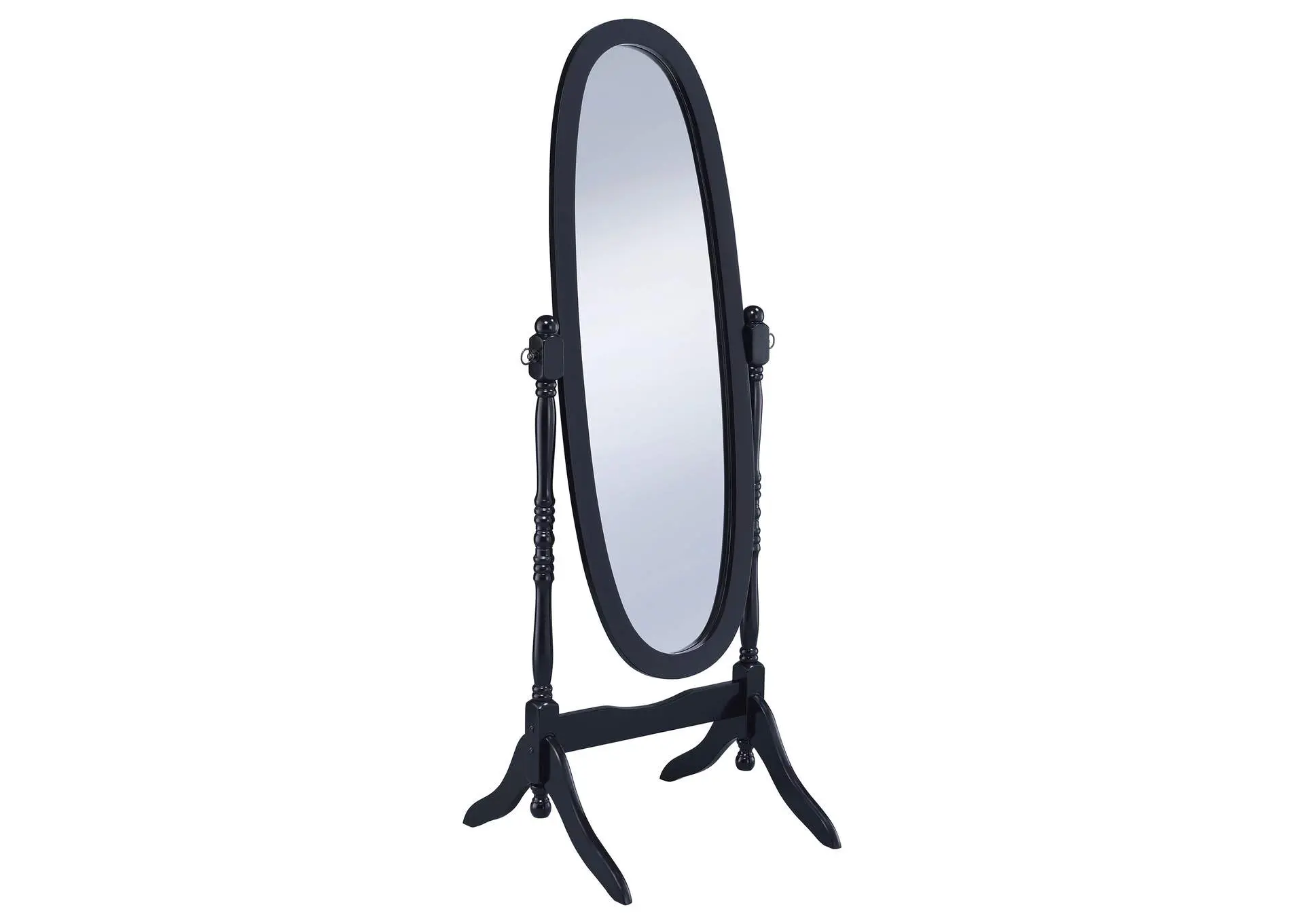 Foyet Wood Adjustable Full Length Cheval Mirror Black
