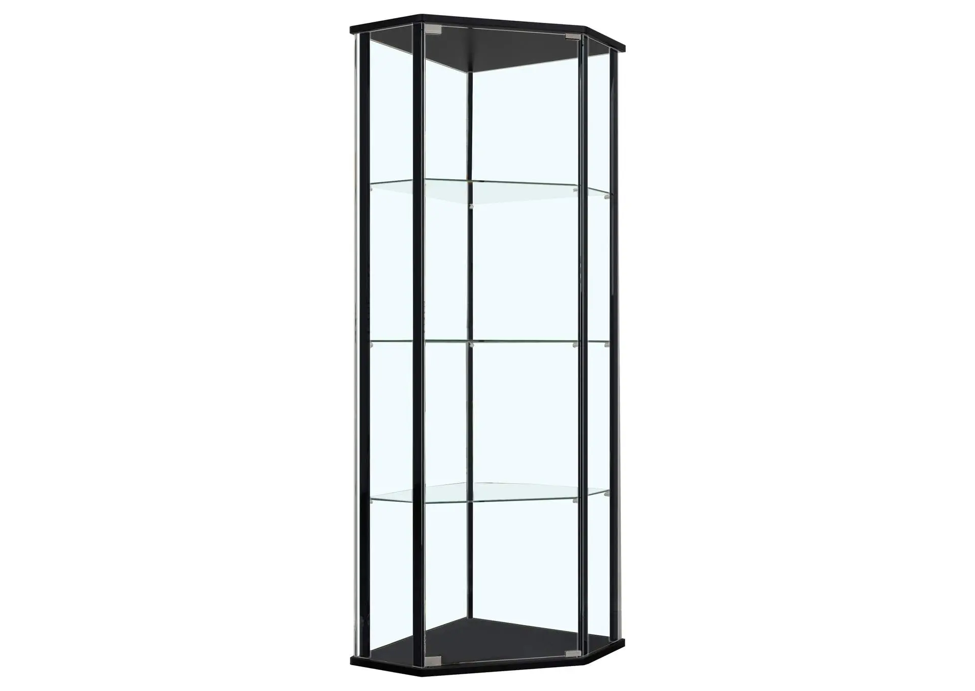 Zenobia 3-shelf Curio Cabinet Display Case Black