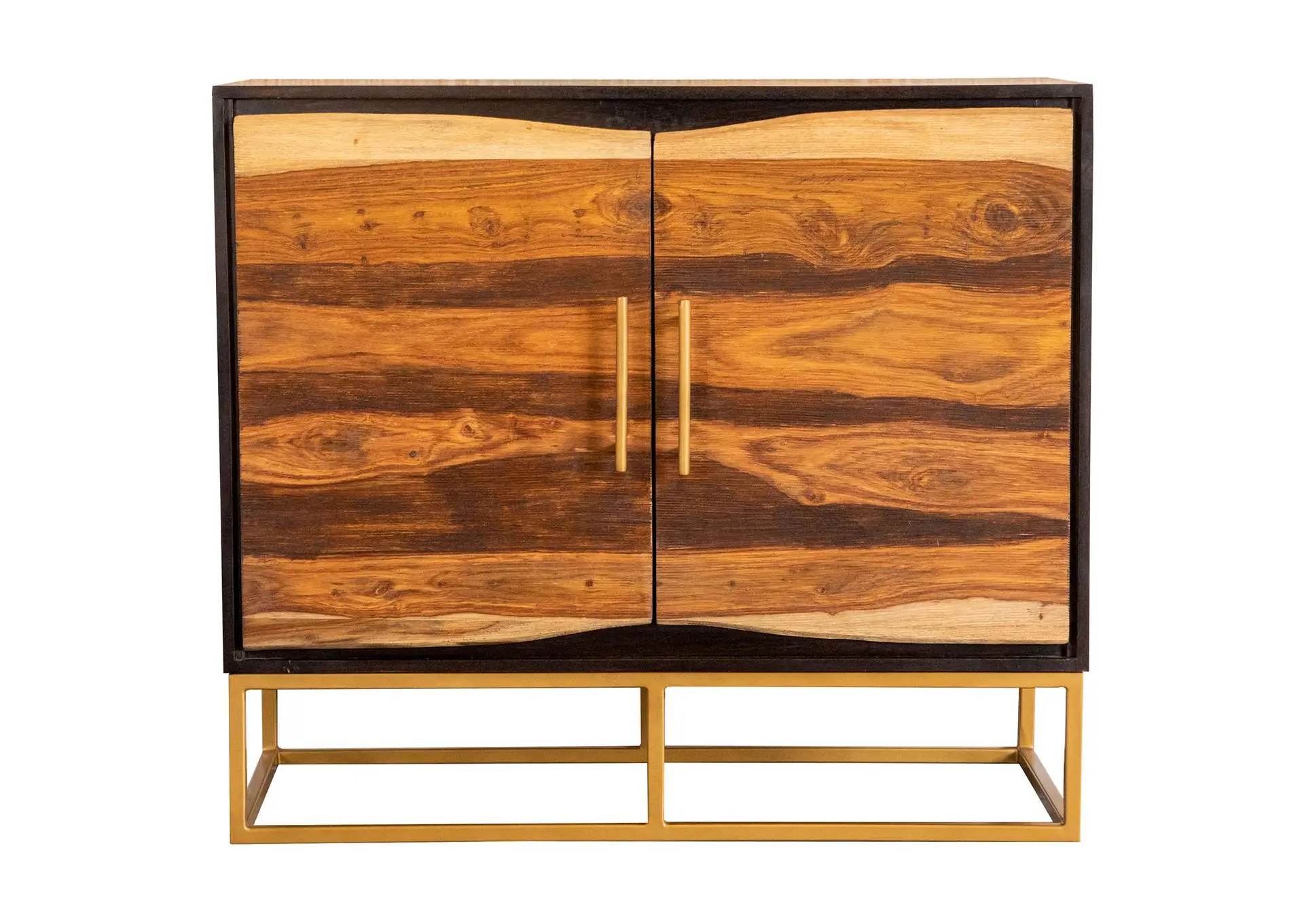 Zara 2-door 40-inch Wood Accent Storage Cabinet Black Walnut