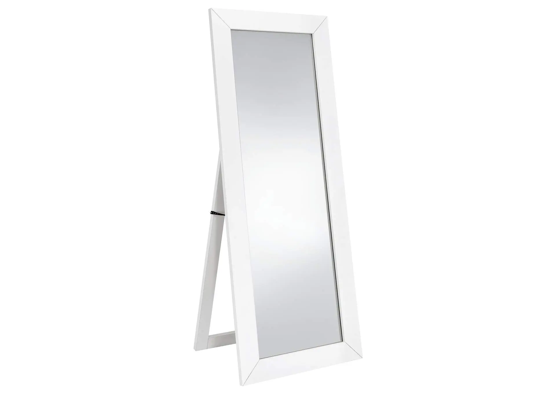 Cadence Tempered Glass Full Length Mirror White High Gloss