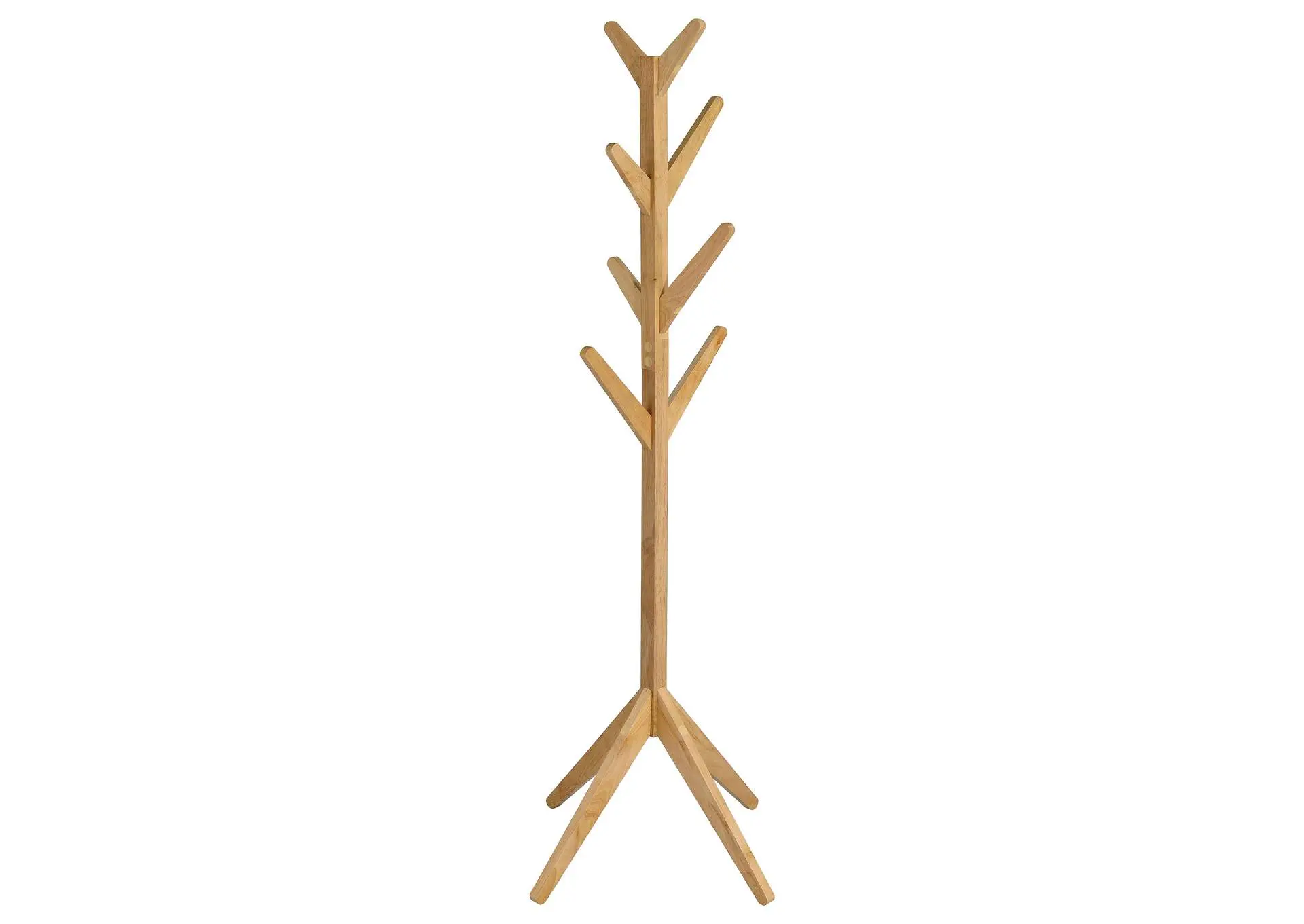Margaret Solid Wood Coat Rack Clothing Hanger Natural Oak