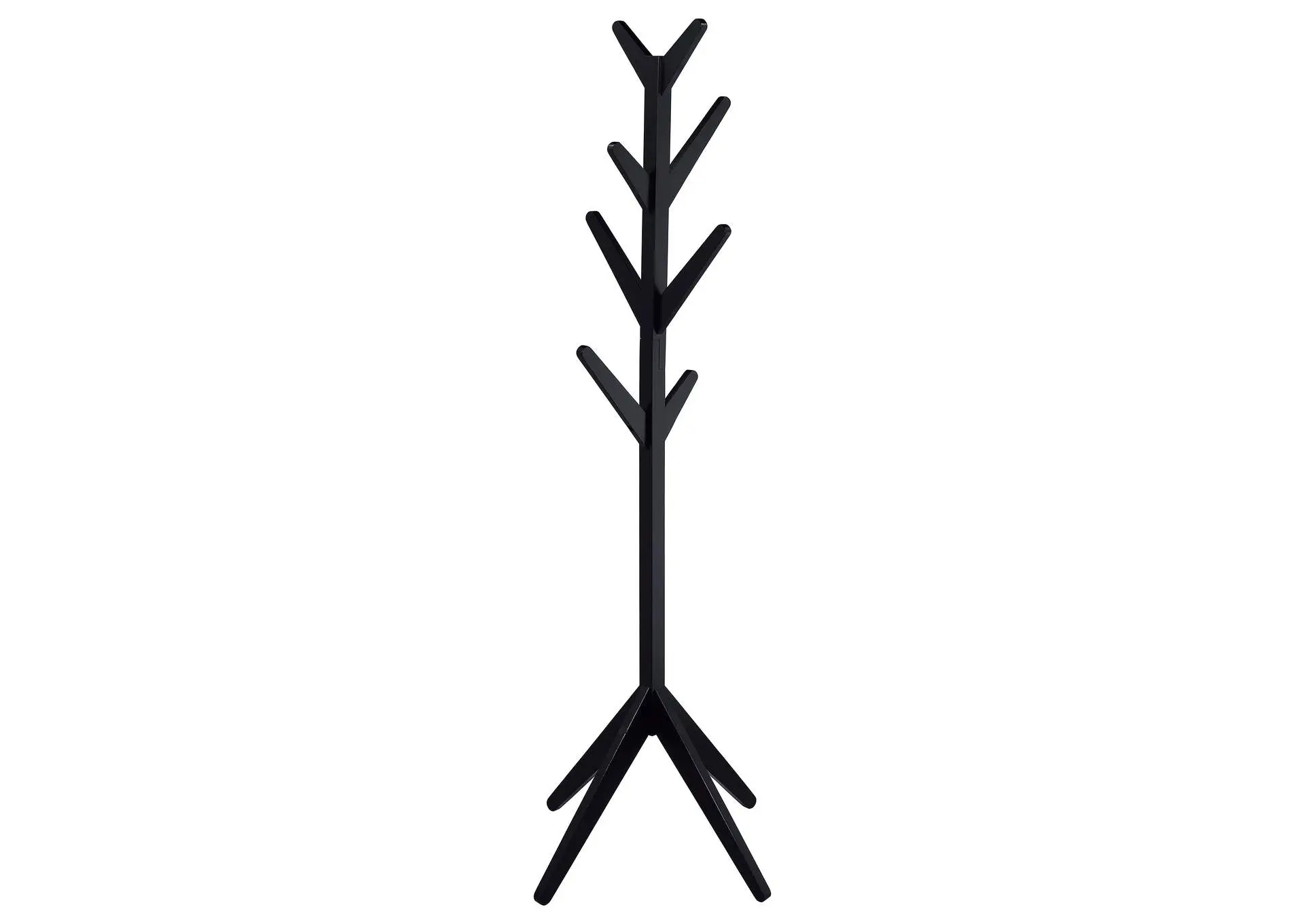 Margaret Solid Wood Coat Rack Clothing Hanger Black