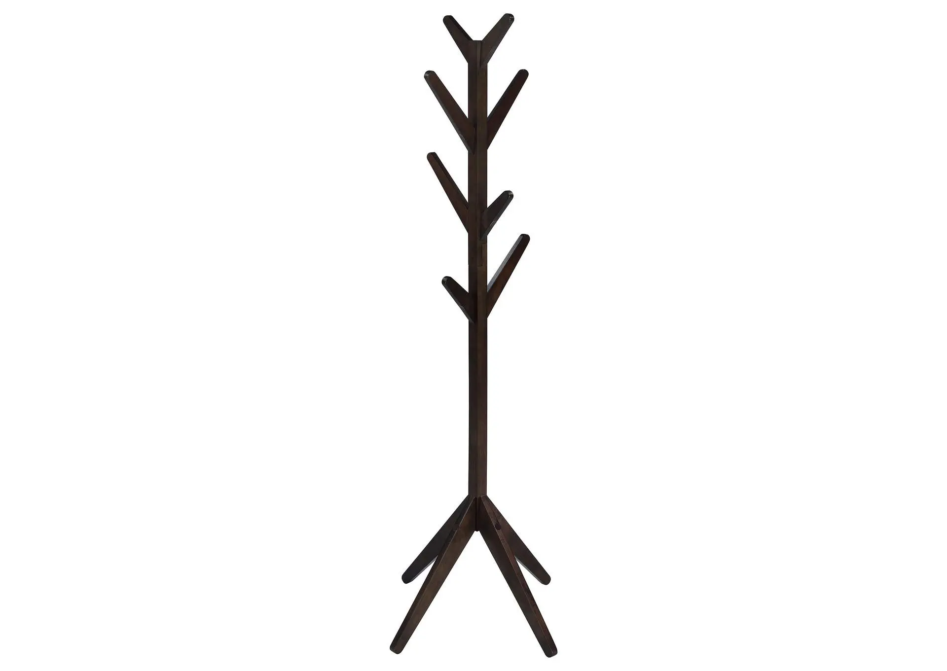 Margaret Solid Wood Coat Rack Clothing Hanger Cappuccino