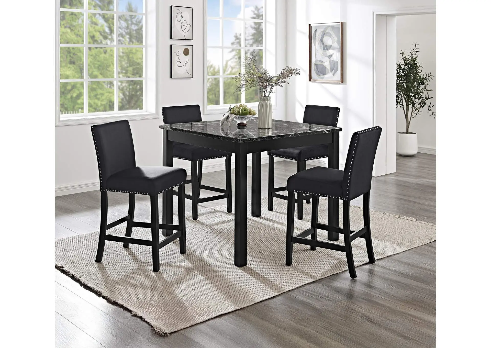 LENNON 5-PACK CONTR HEIGHT SET - ALL BLACK