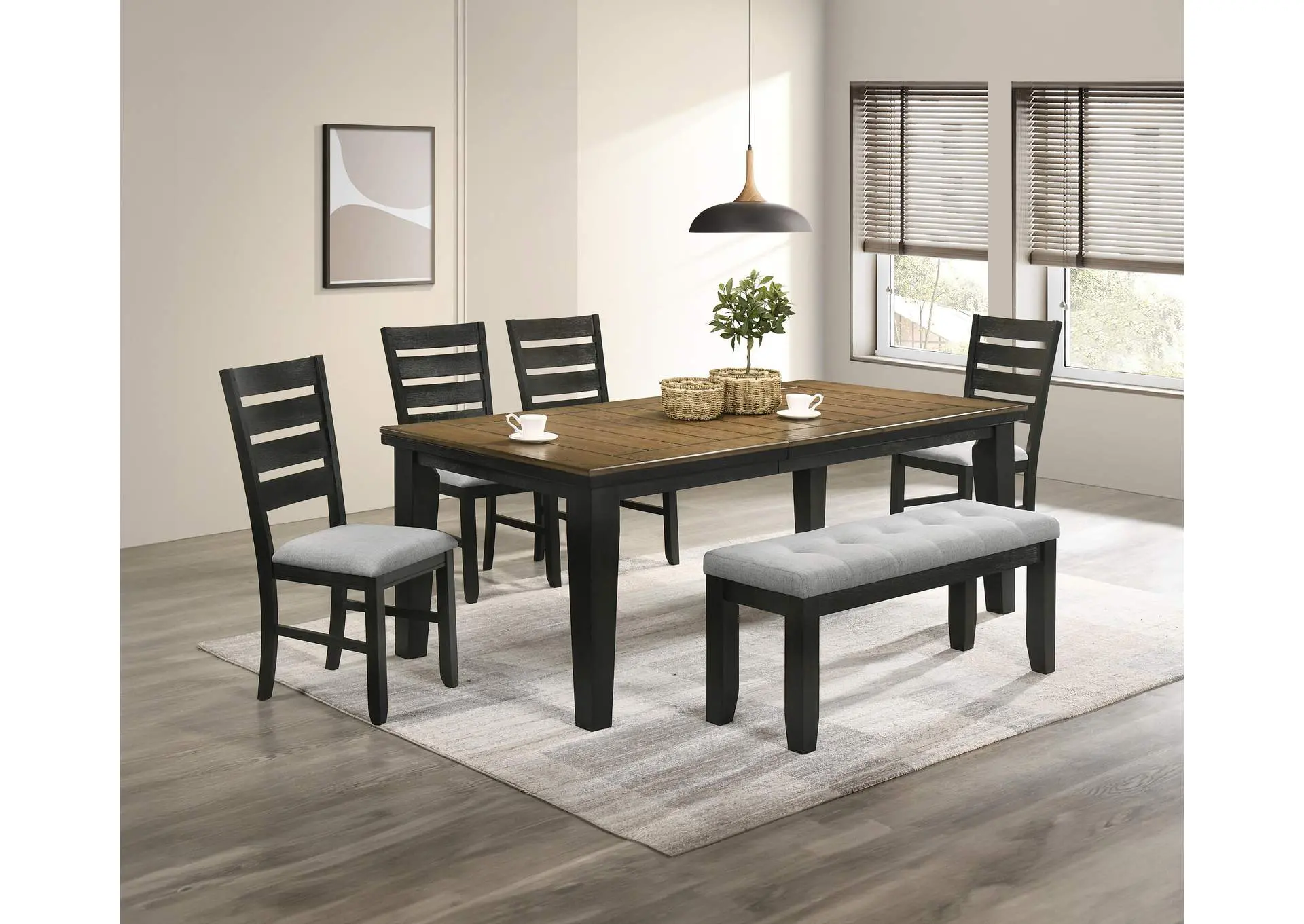 BARDSTOWN BENCH - WHEAT AND CHARCOAL