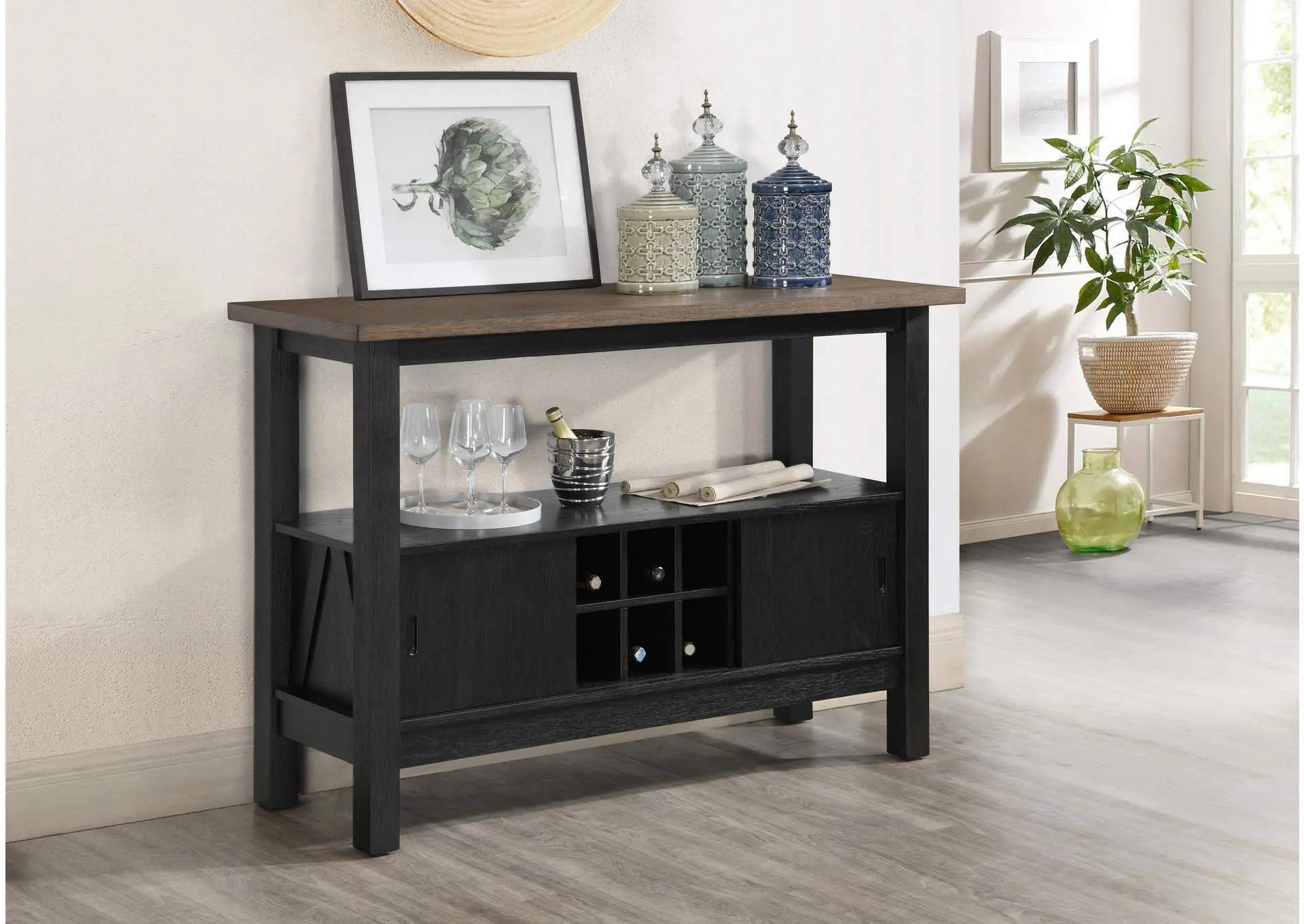 MARIBELLE SERVER - WHEAT AND CHARCOAL