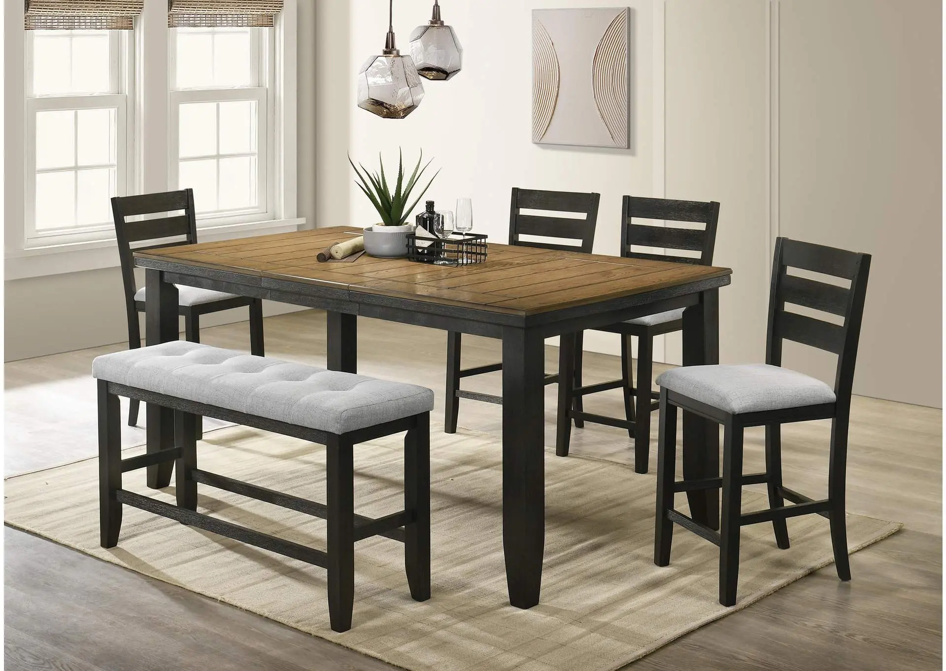 BARDSTOWN COUNTER CHAIR - WHEAT AND CHARCOAL