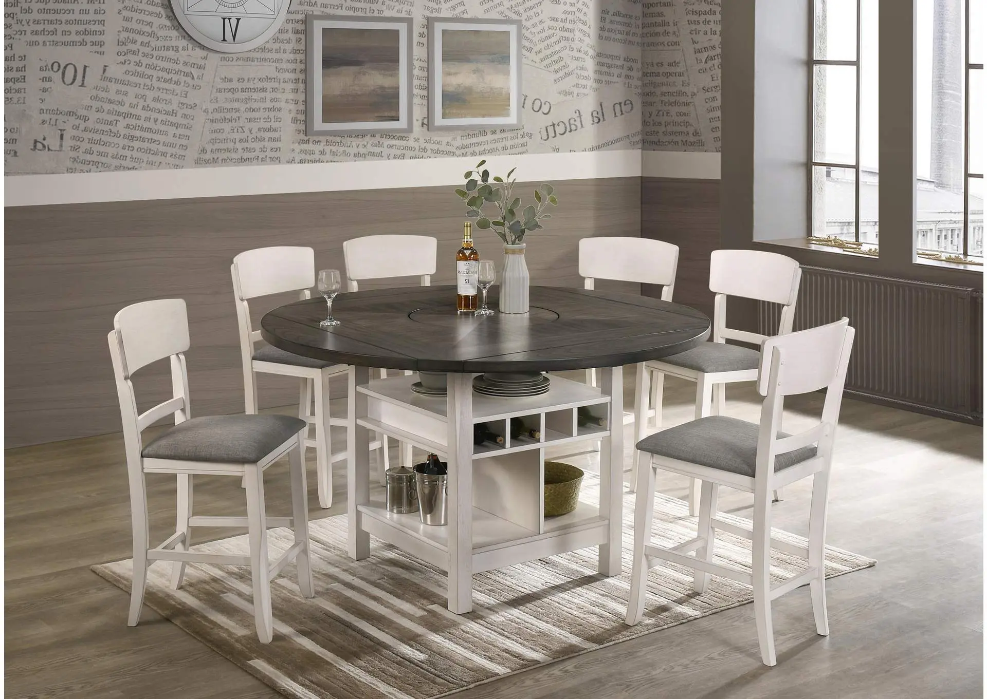 CONNER CHALK GRAY COUNTER HEIGHT CHAIR