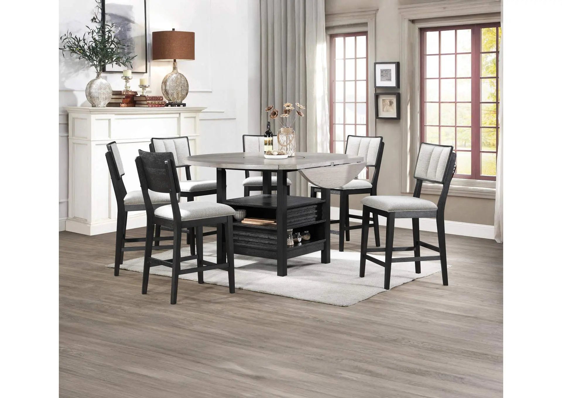 CLINE COUNTER HEIGHT CHAIR - LIGHT GRAY