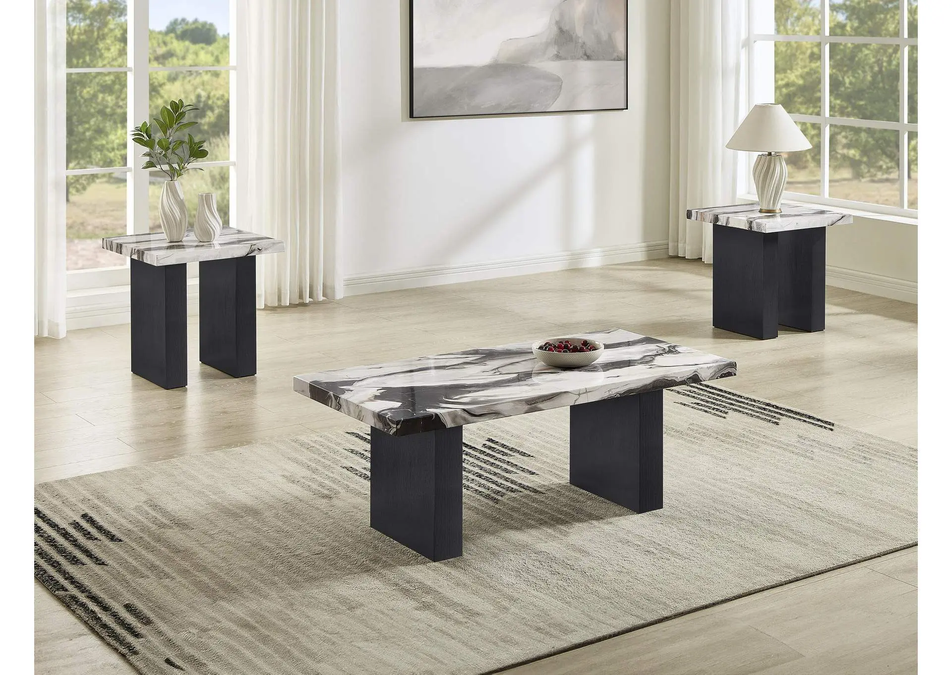 VEGA 3-PACK FAUL MARBLE COCKTAIL SET