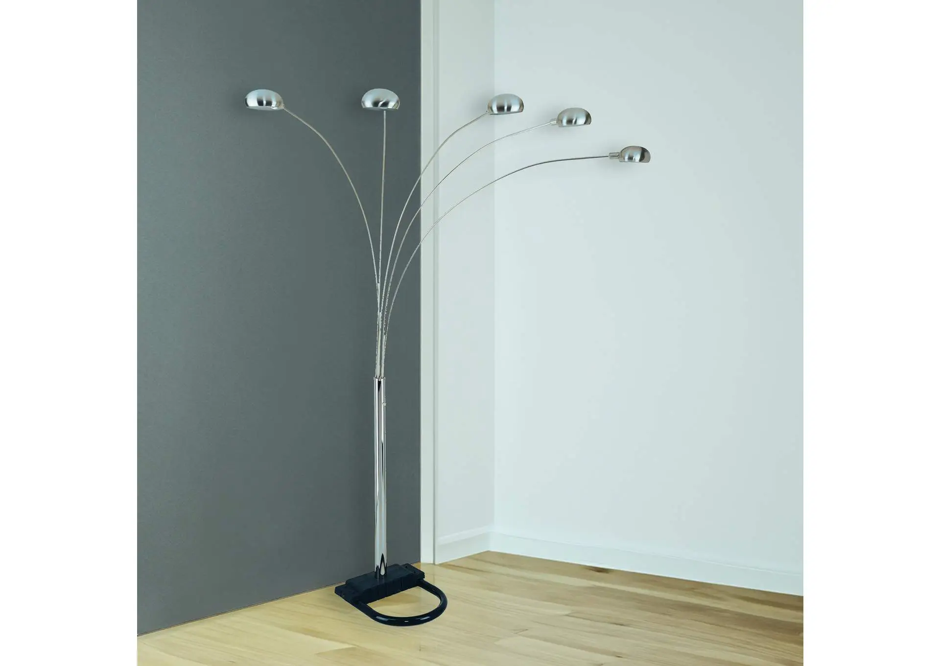 Pewter Shade Floor Lamp 82"H